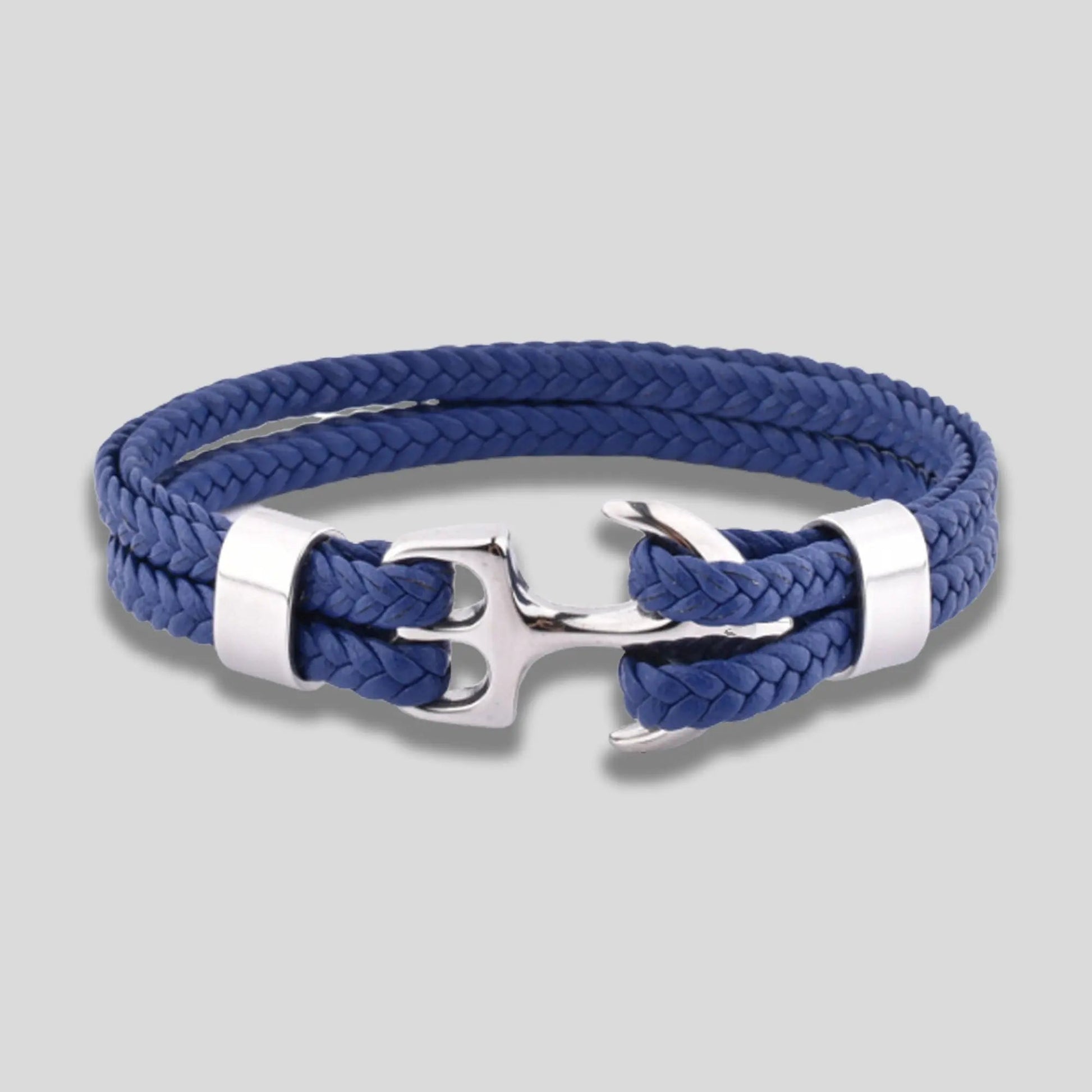 Men's Navy Blue Anchor Bracelet
