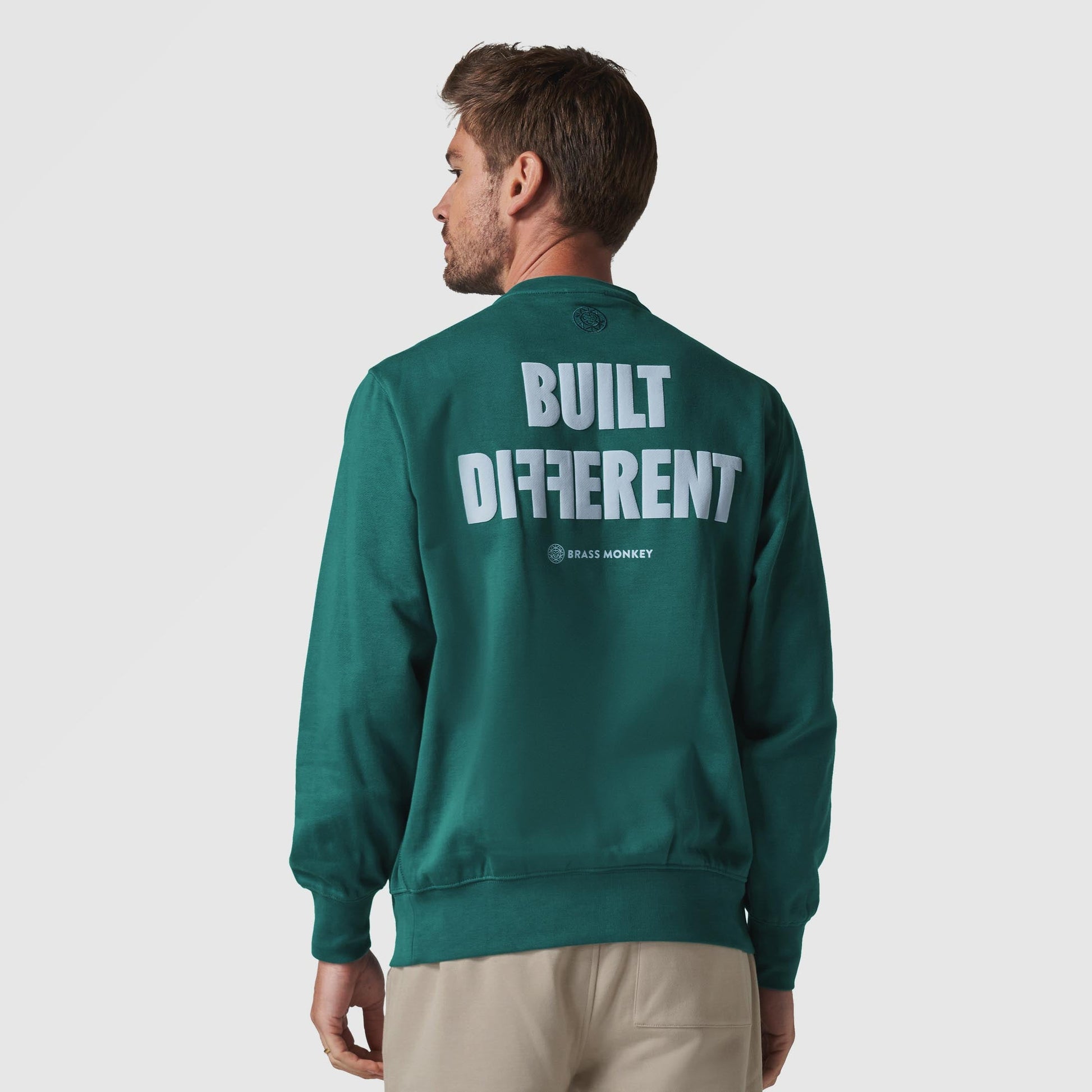 Men's Built Different Green Sweatshirt