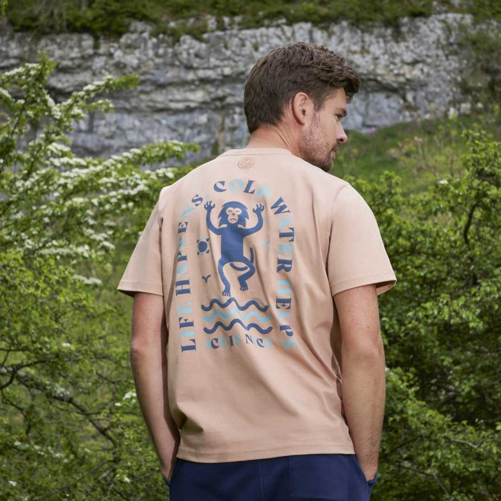 Men's Life Happens Cold Water Helps Coral T-Shirt