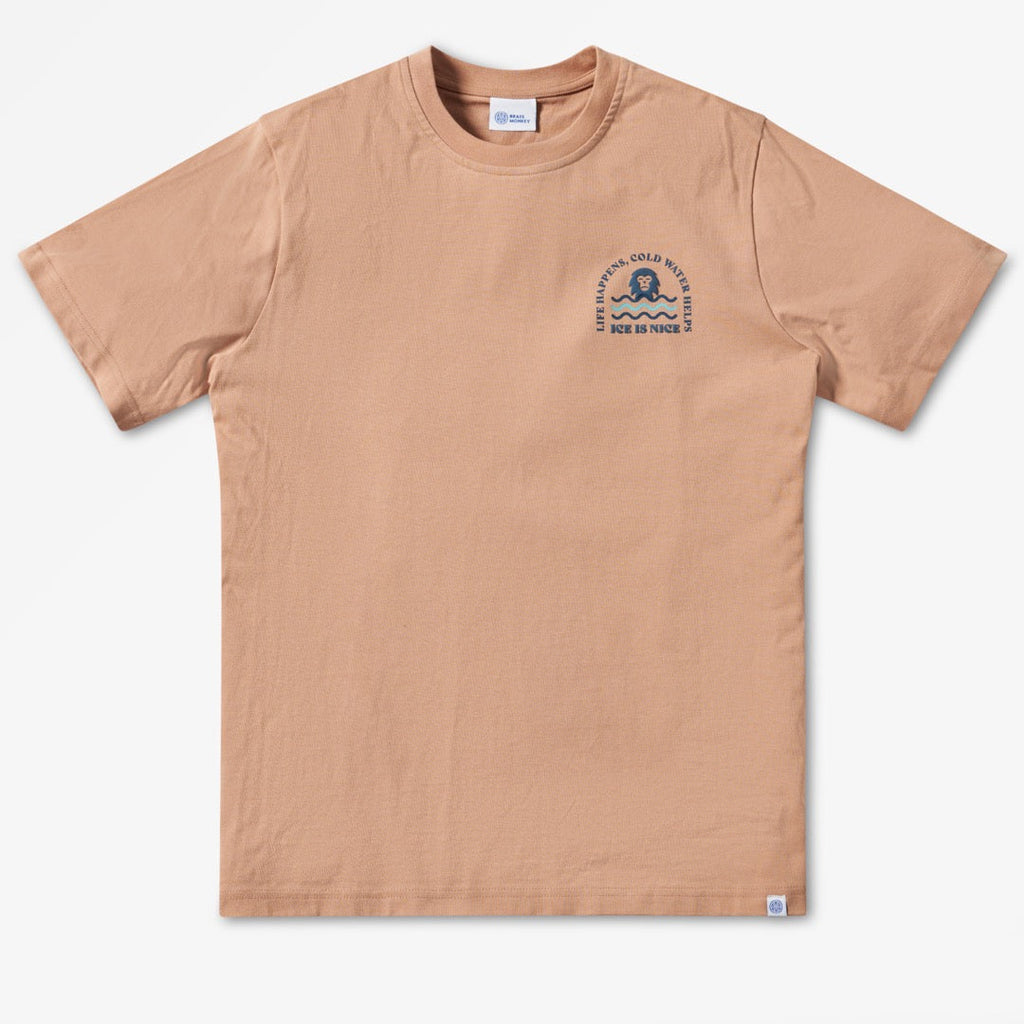 Men's Life Happens Cold Water Helps Coral T-Shirt