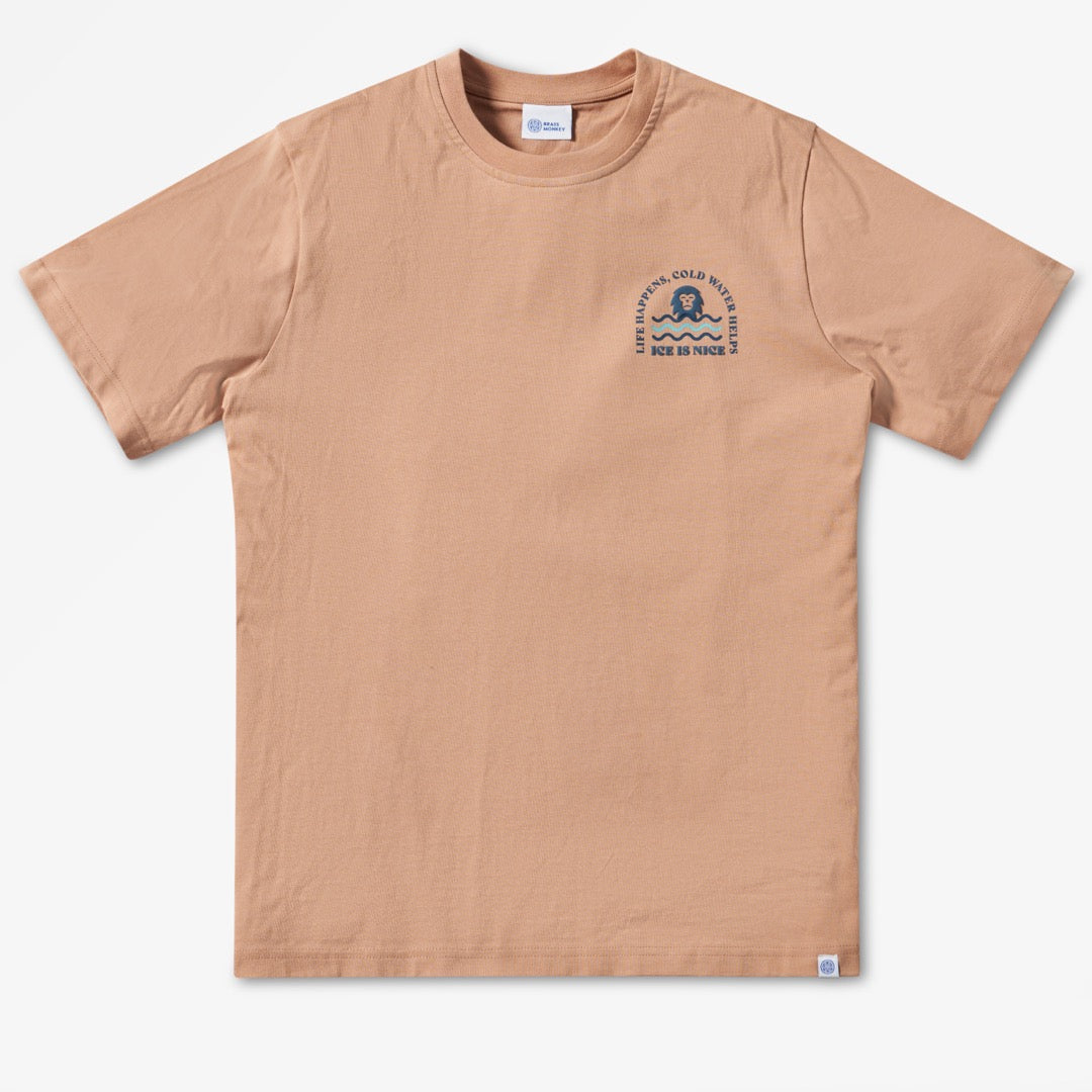 Men's Life Happens Cold Water Helps Coral T-Shirt