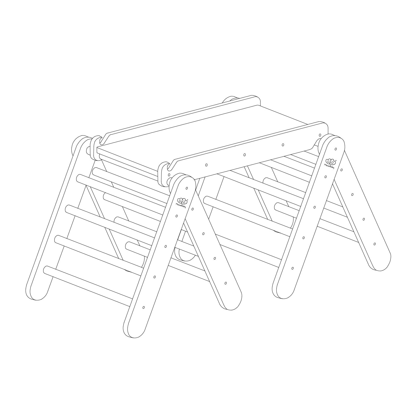 Montessori-Inspired Kids Climbing Set – Safe, Light & Versatile by MeowBaby at www.brixbailey.com