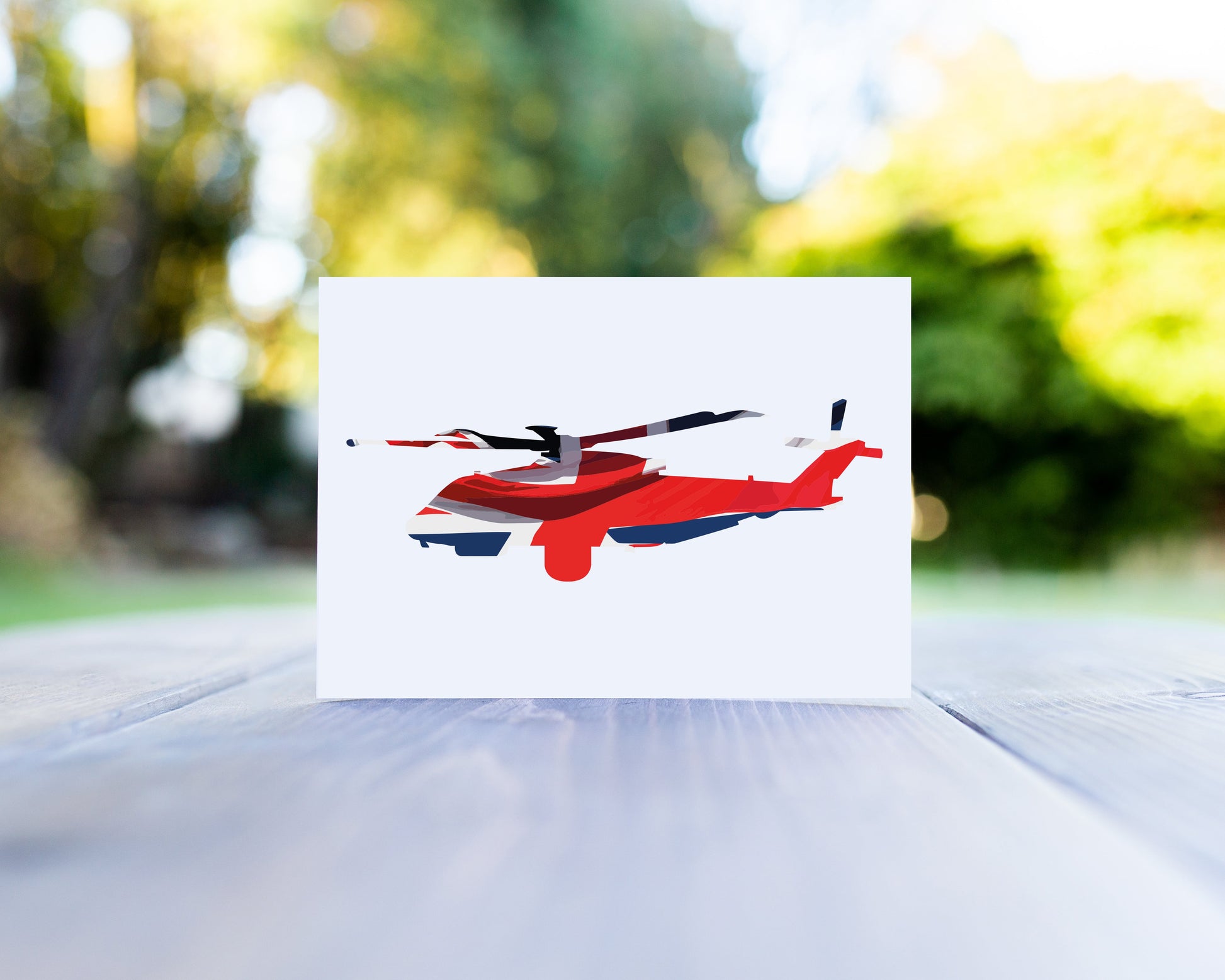 Merlin Mk2 Union Flag Greeting Card A6 Notecard