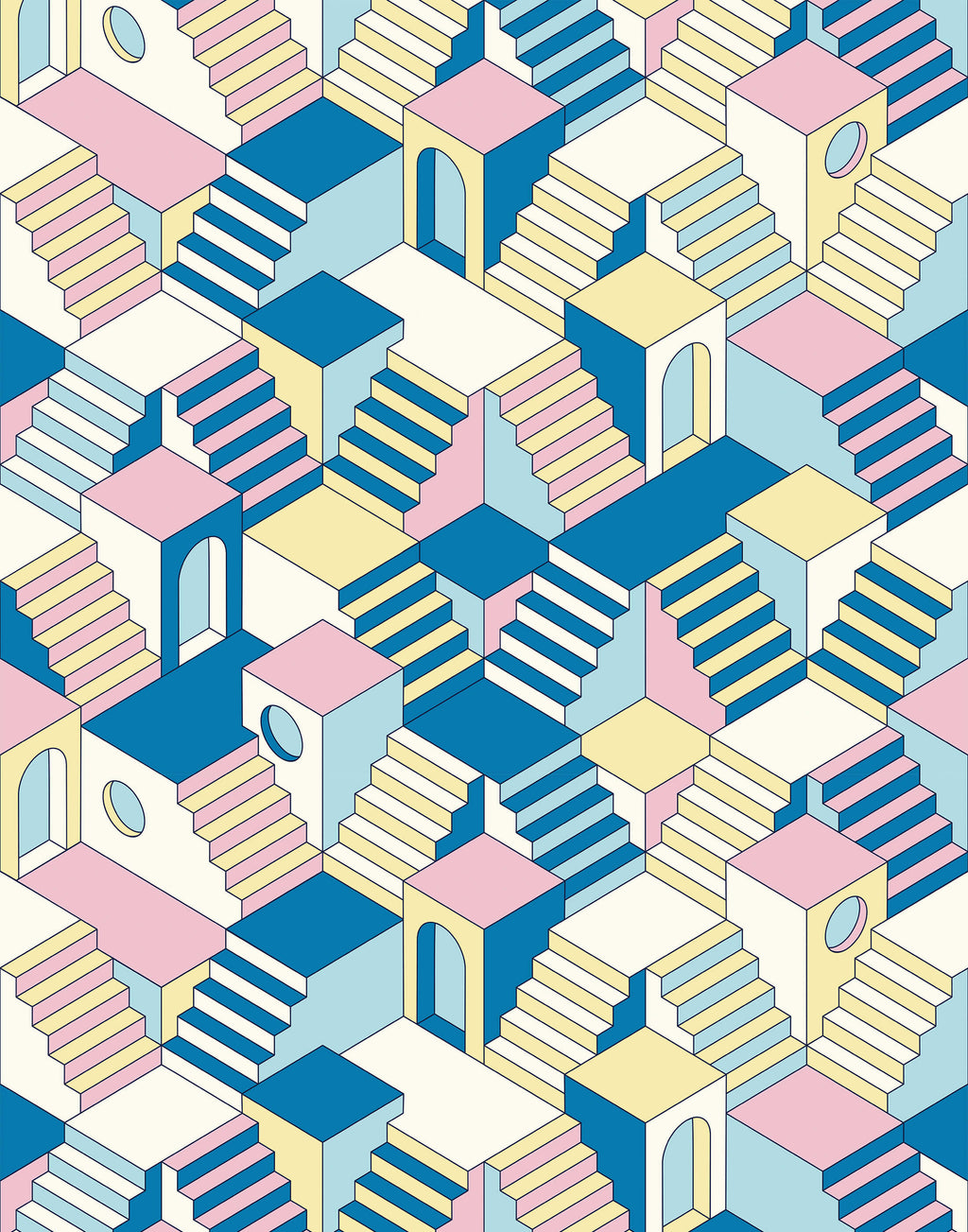 Mezze Bright Graphic Wallpaper