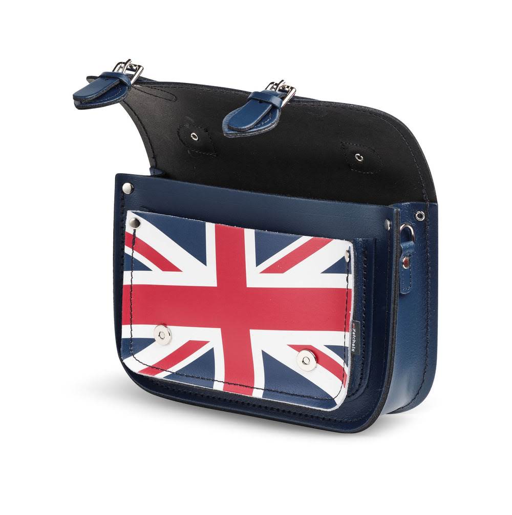 Union Jack Midi Satchel in Navy