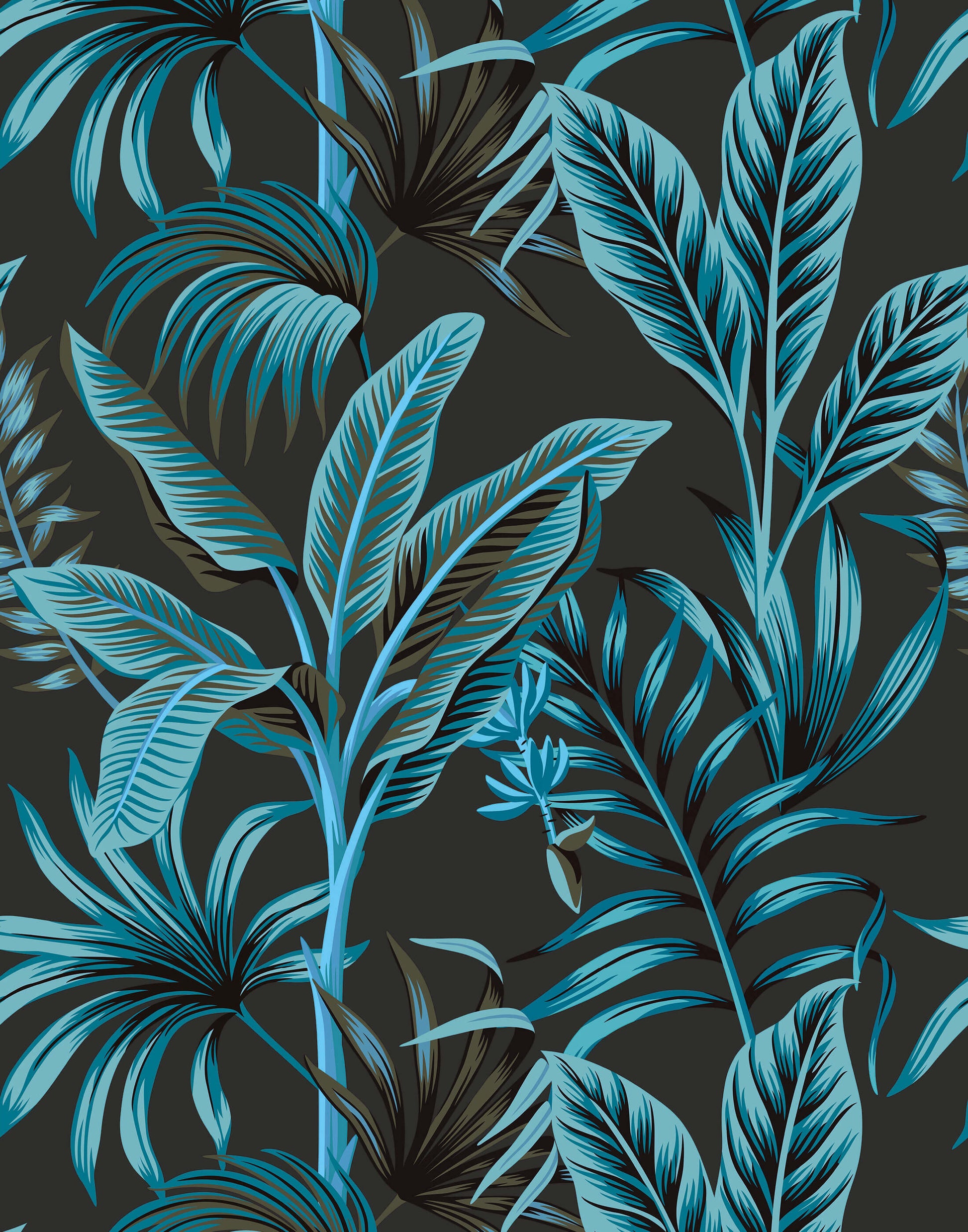 Midnight Tropical Wallpaper