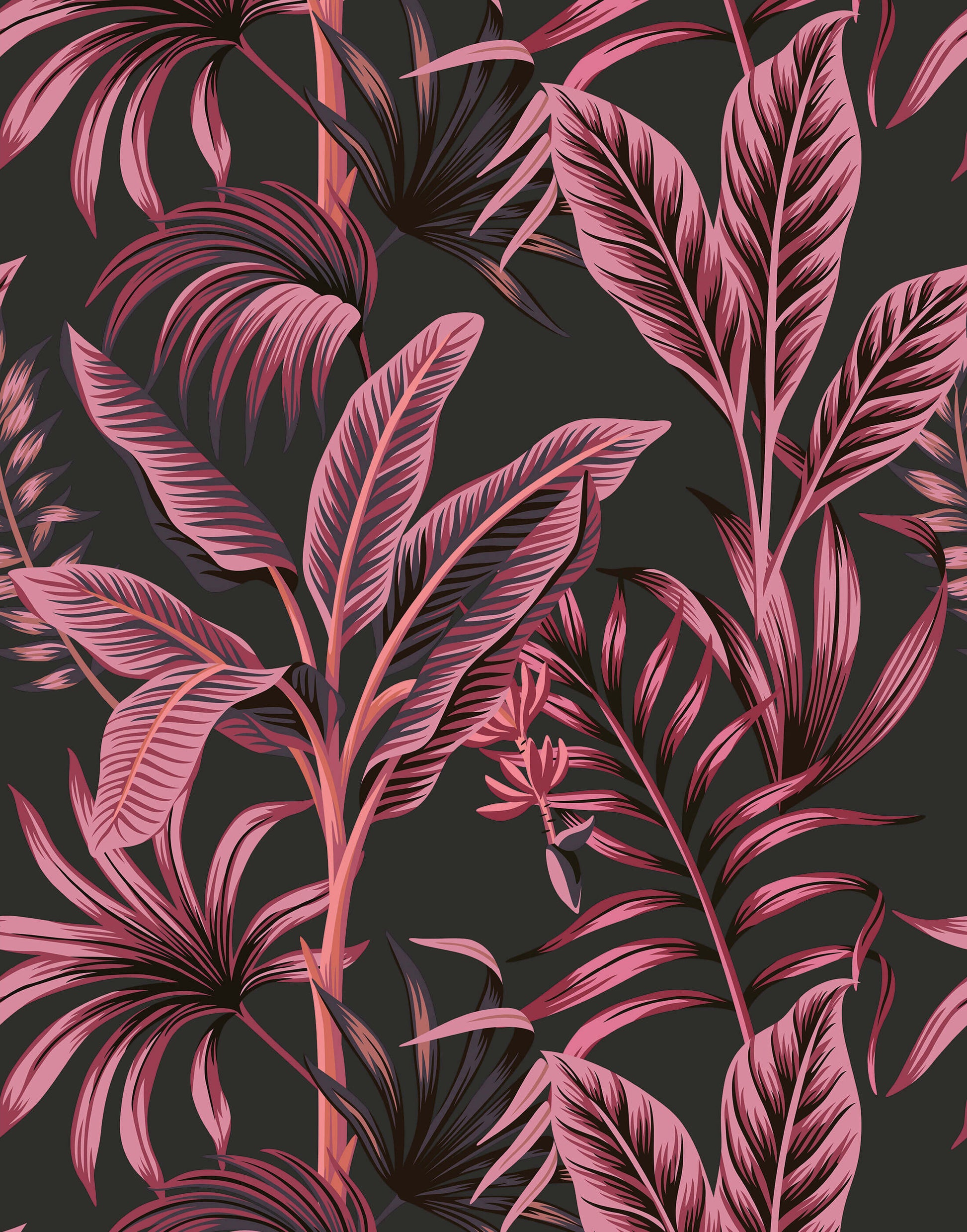 Midnight Tropical Wallpaper