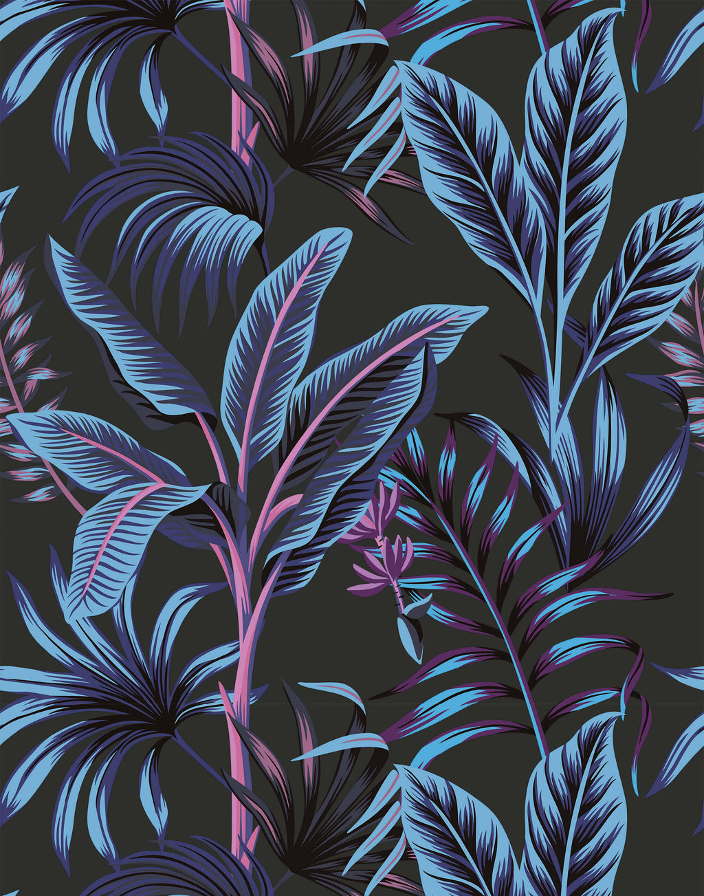 Midnight Tropical Wallpaper