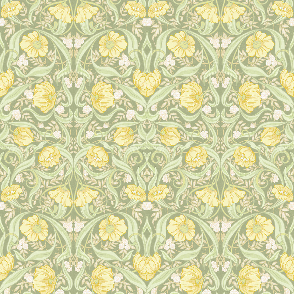 Mildred Vintage Tulip Wallpaper