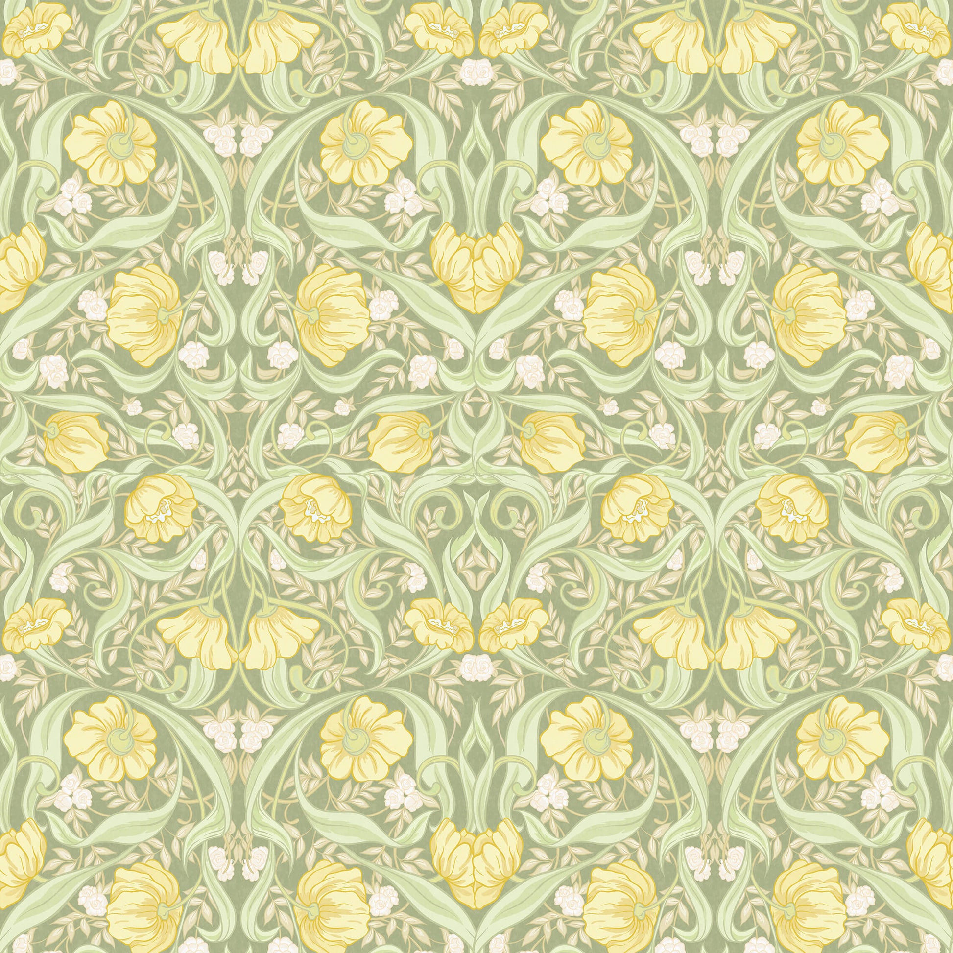 Mildred Vintage Tulip Wallpaper