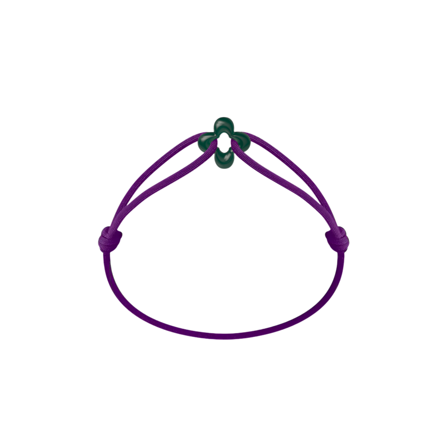 Mini Green Clover Cord Bracelet