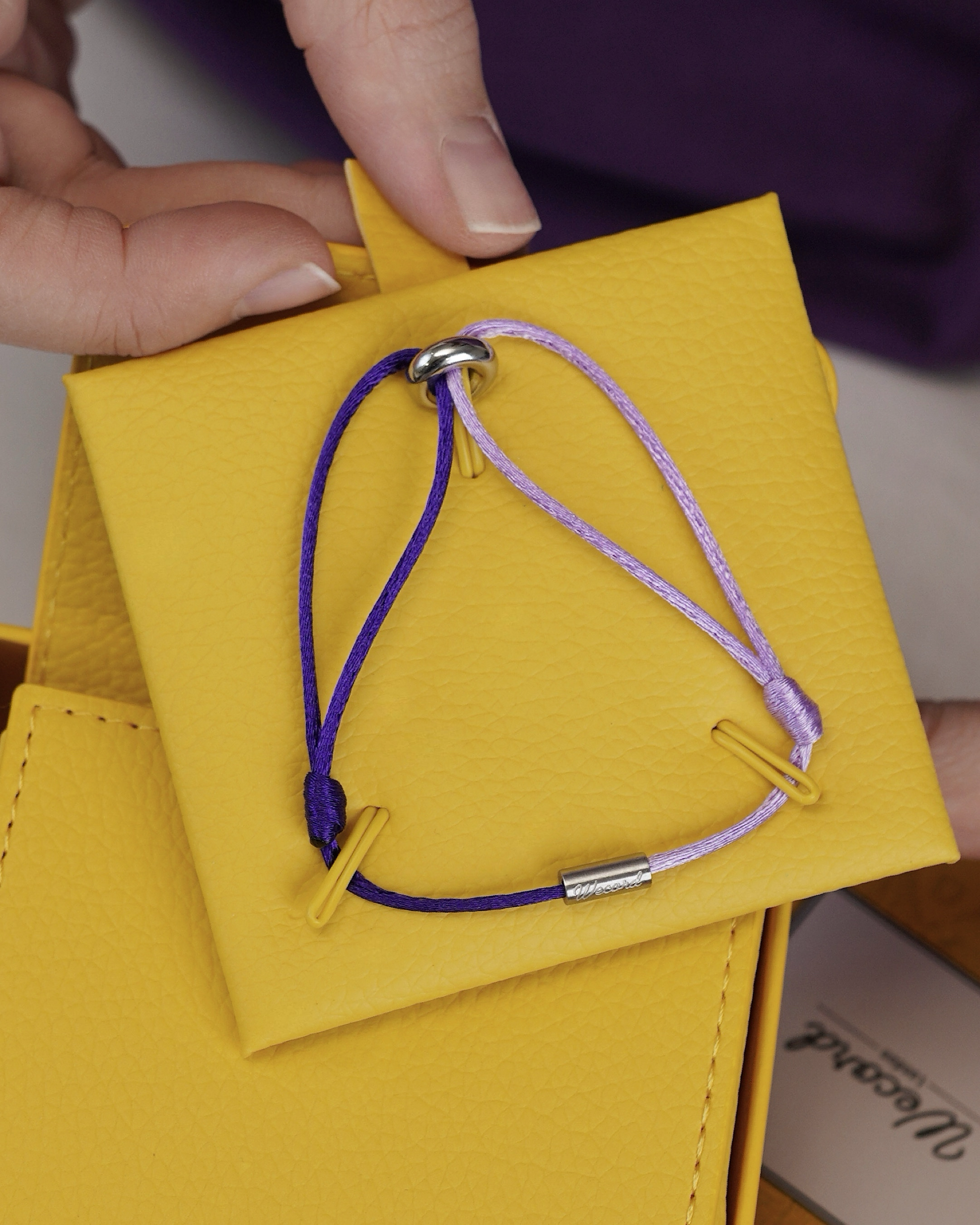 Women's Day Cord Bracelet in Purple and Lavender