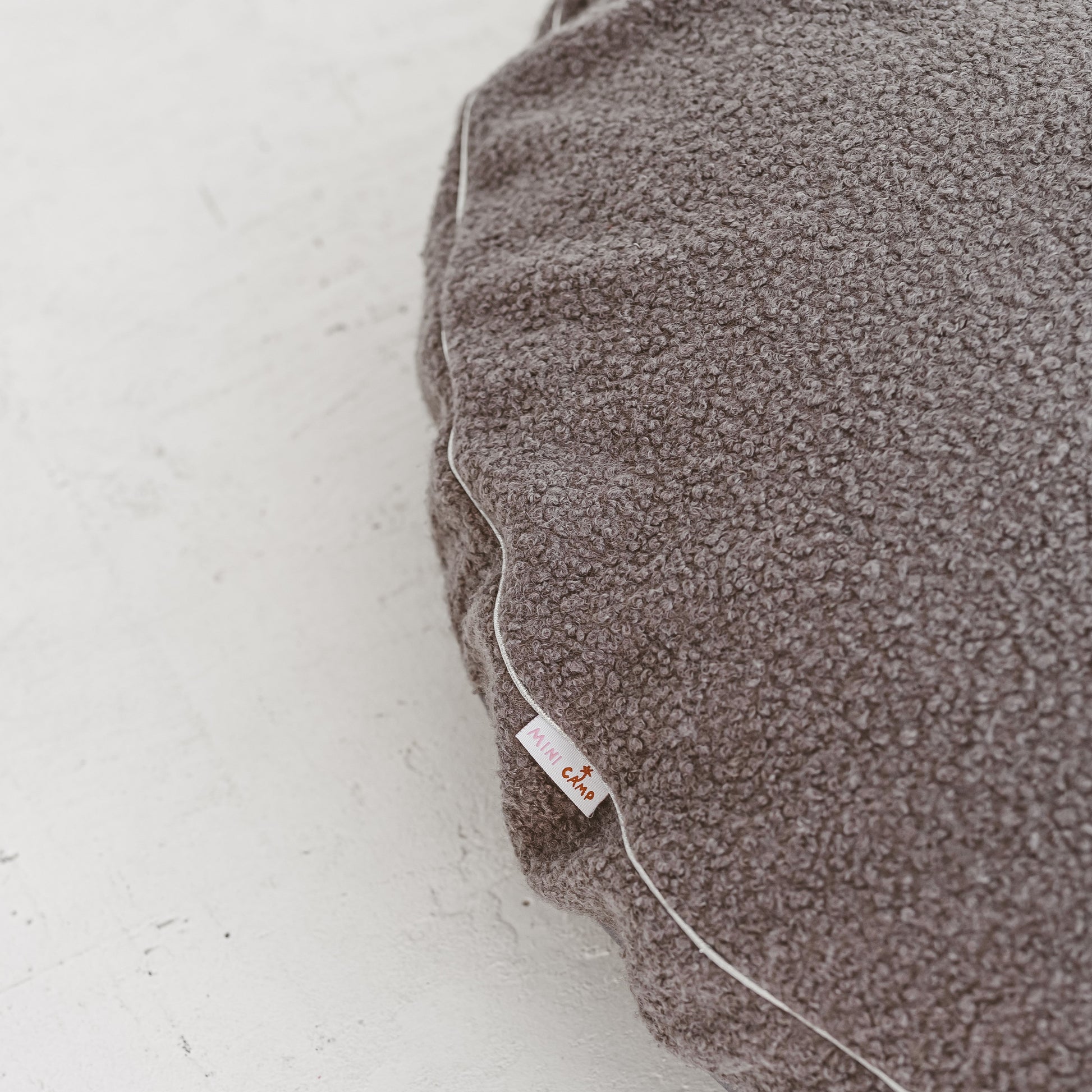 Boucle Floor Cushion for Kids in Grey