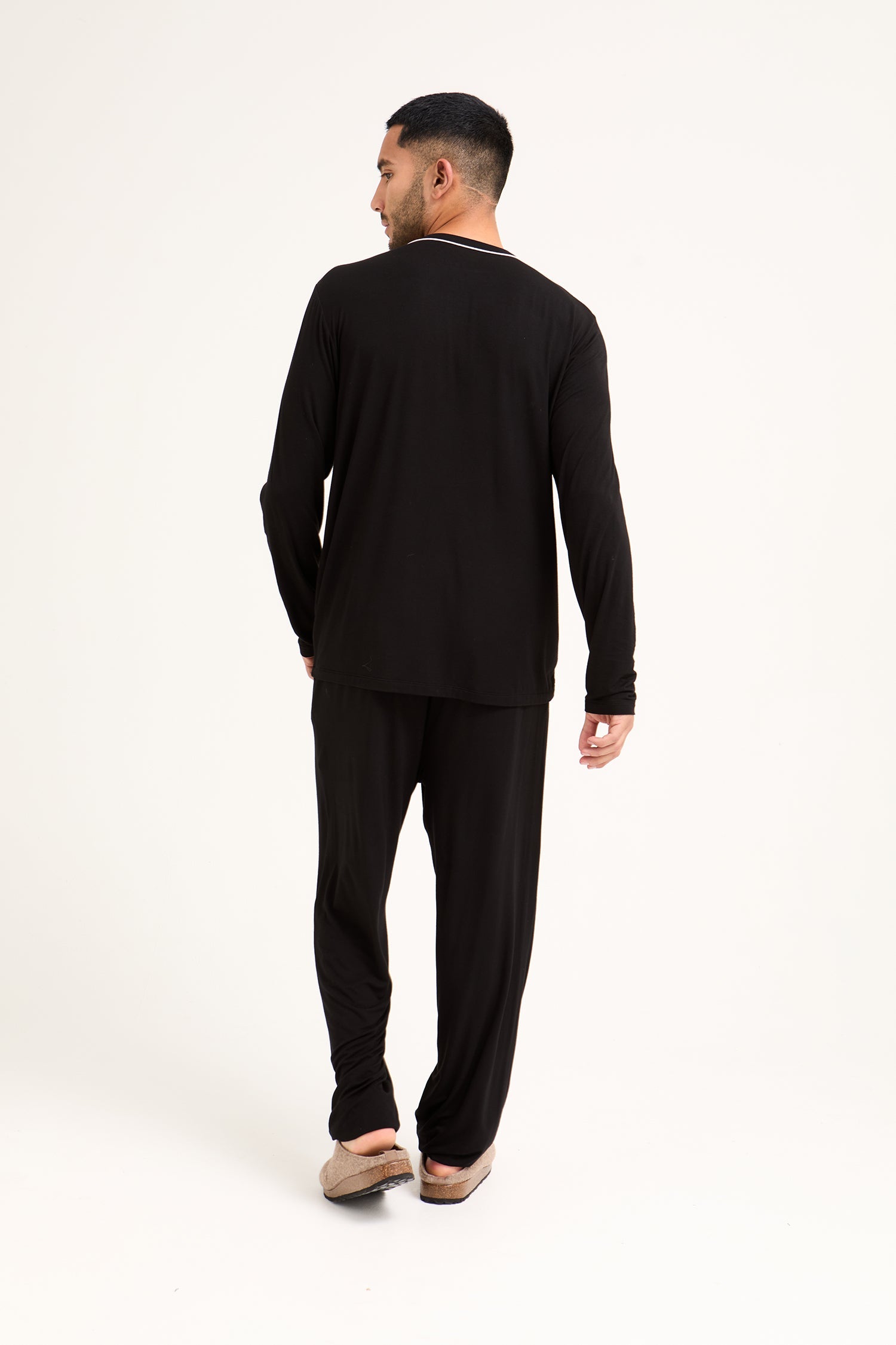 Mister You Bamboo Pyjama Set in Black