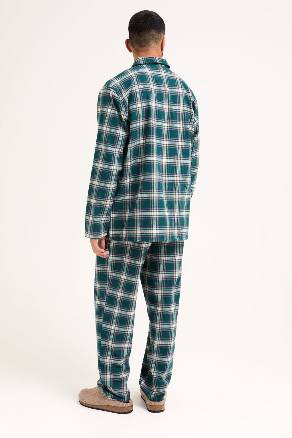 Mister You Plaid Pyjama Set in Green