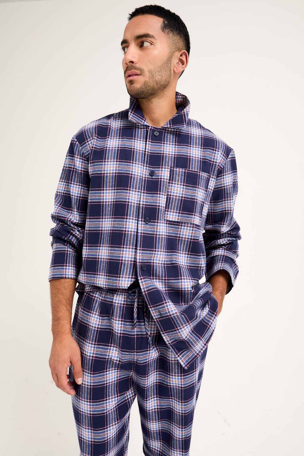 Mister You Plaid Pyjamas in Midnight