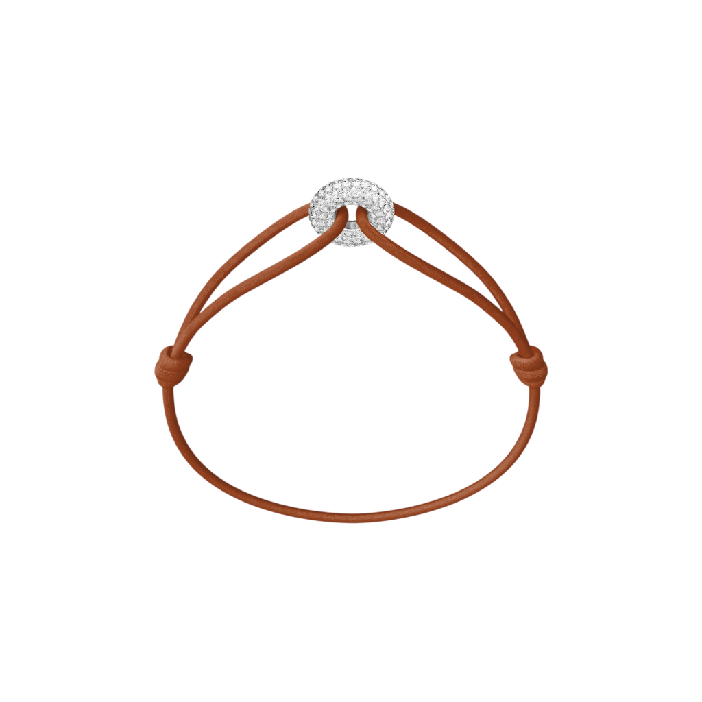 Mini Silver Soho Pavé Cord Bracelet