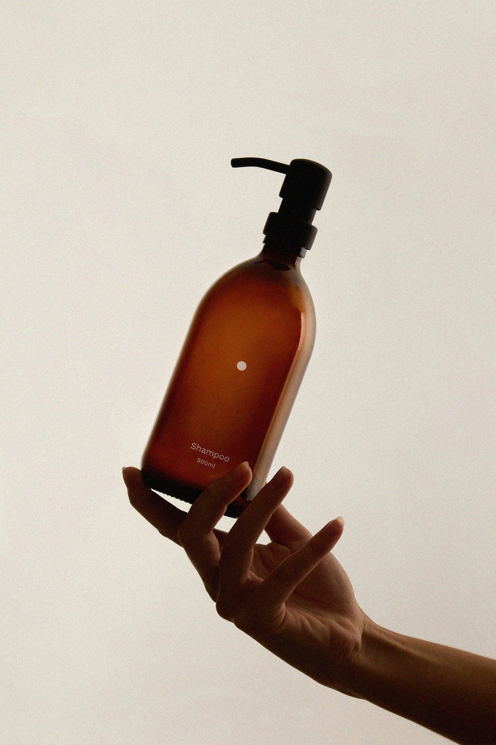 Minimal Amber Glass Soap Dispenser