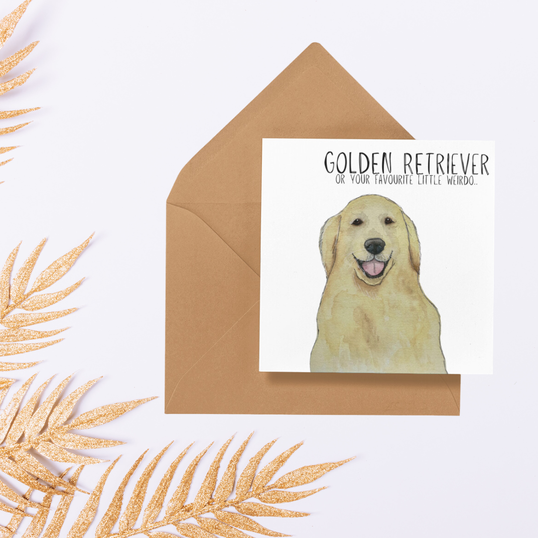 Golden Retriever Greeting Card for Dog Lovers
