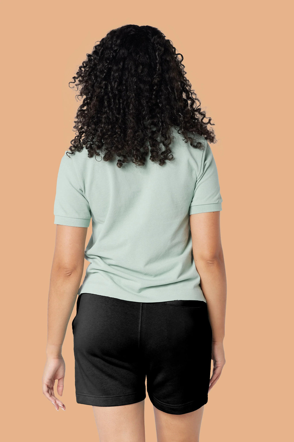 Embroidered P Shorts in Black