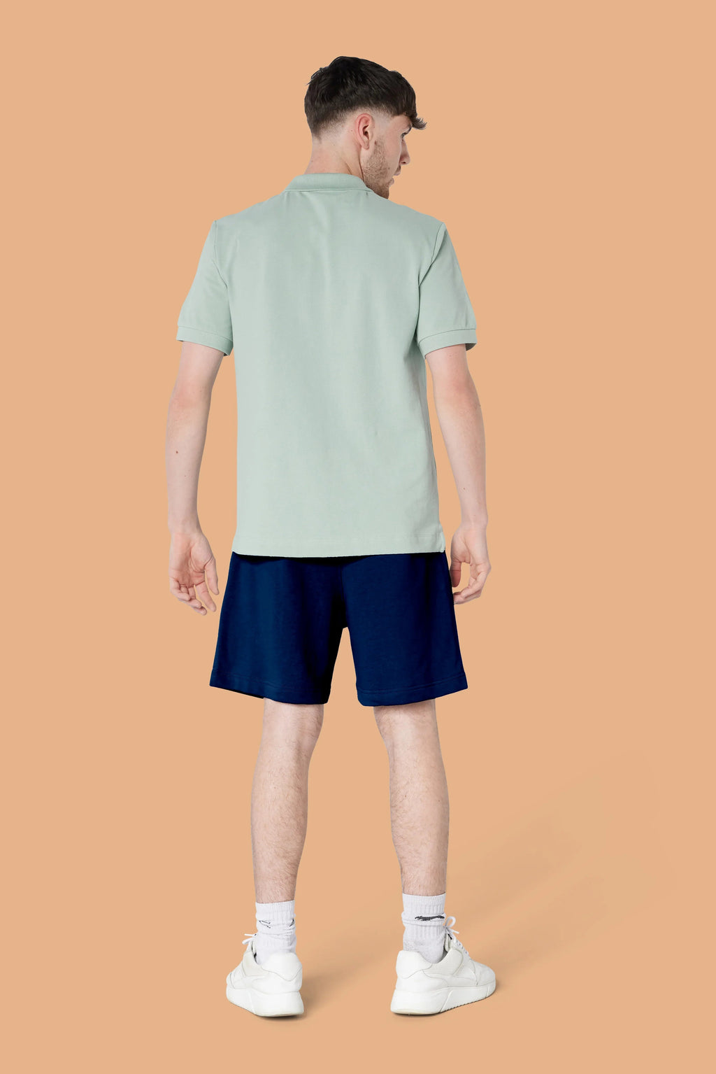 Embroidered P Shorts in Navy