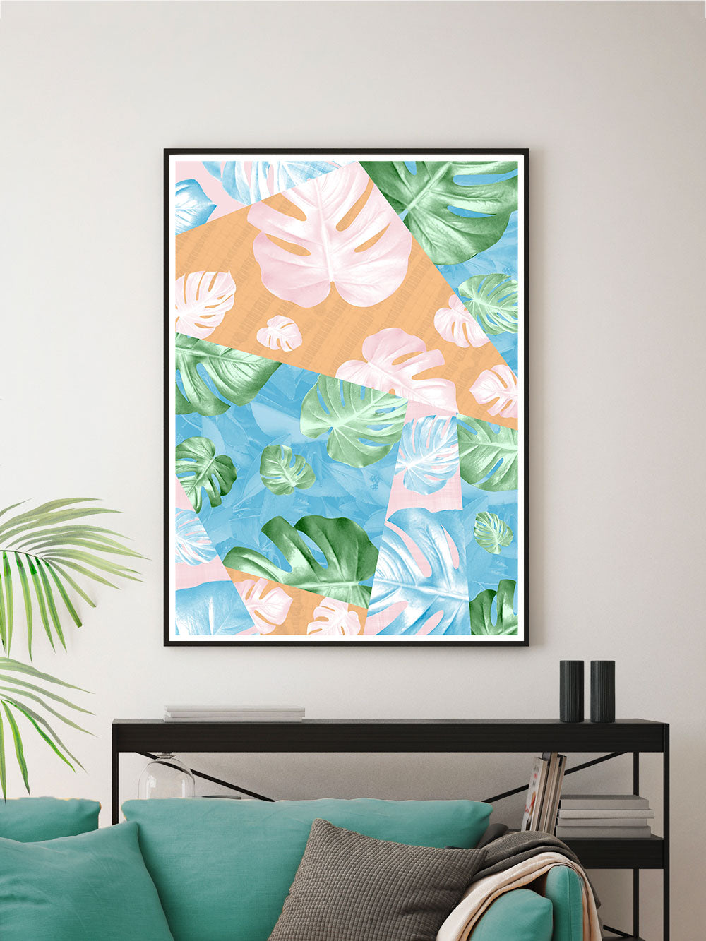 Monstera Deliciosa Geometric Art Print
