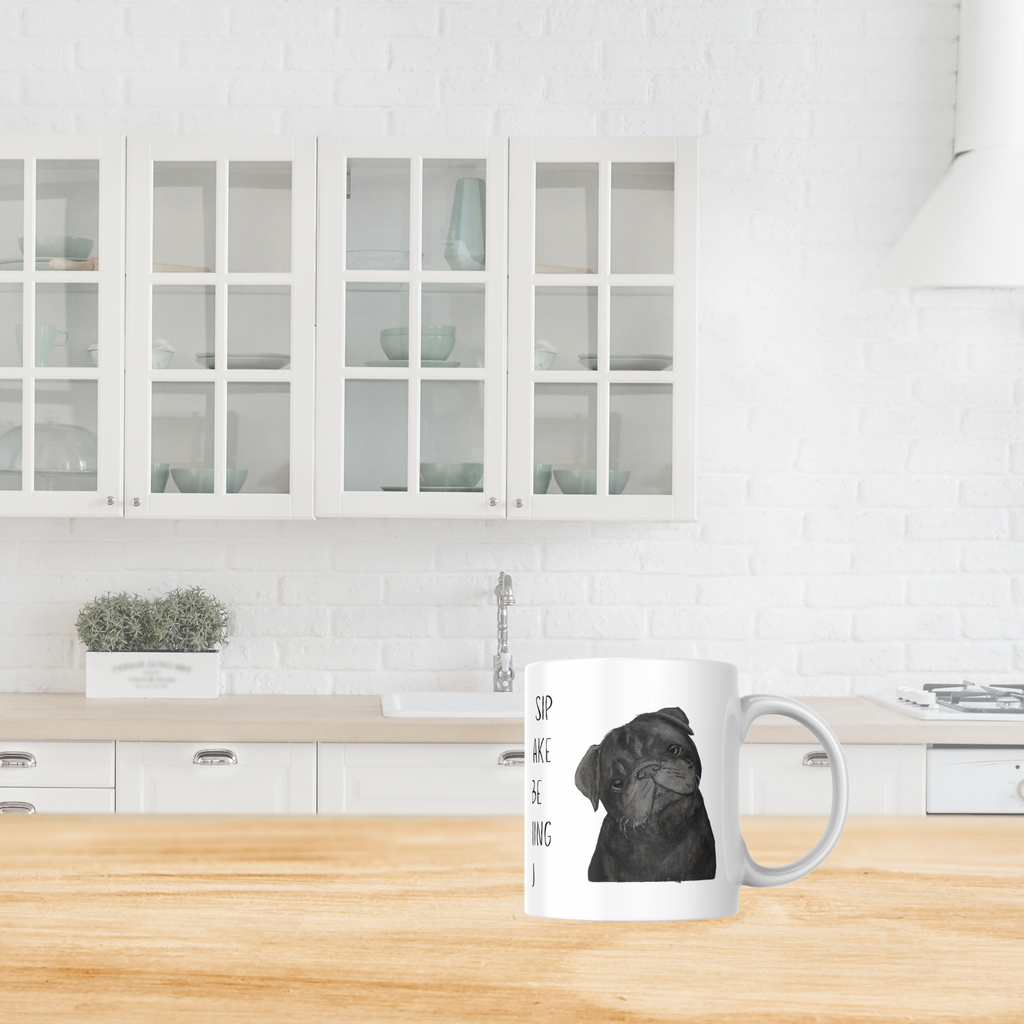 Pug Ceramic Coffee Mug for Dog Lovers