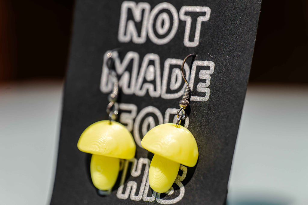 Glow In The Dark Mushroom Earrings