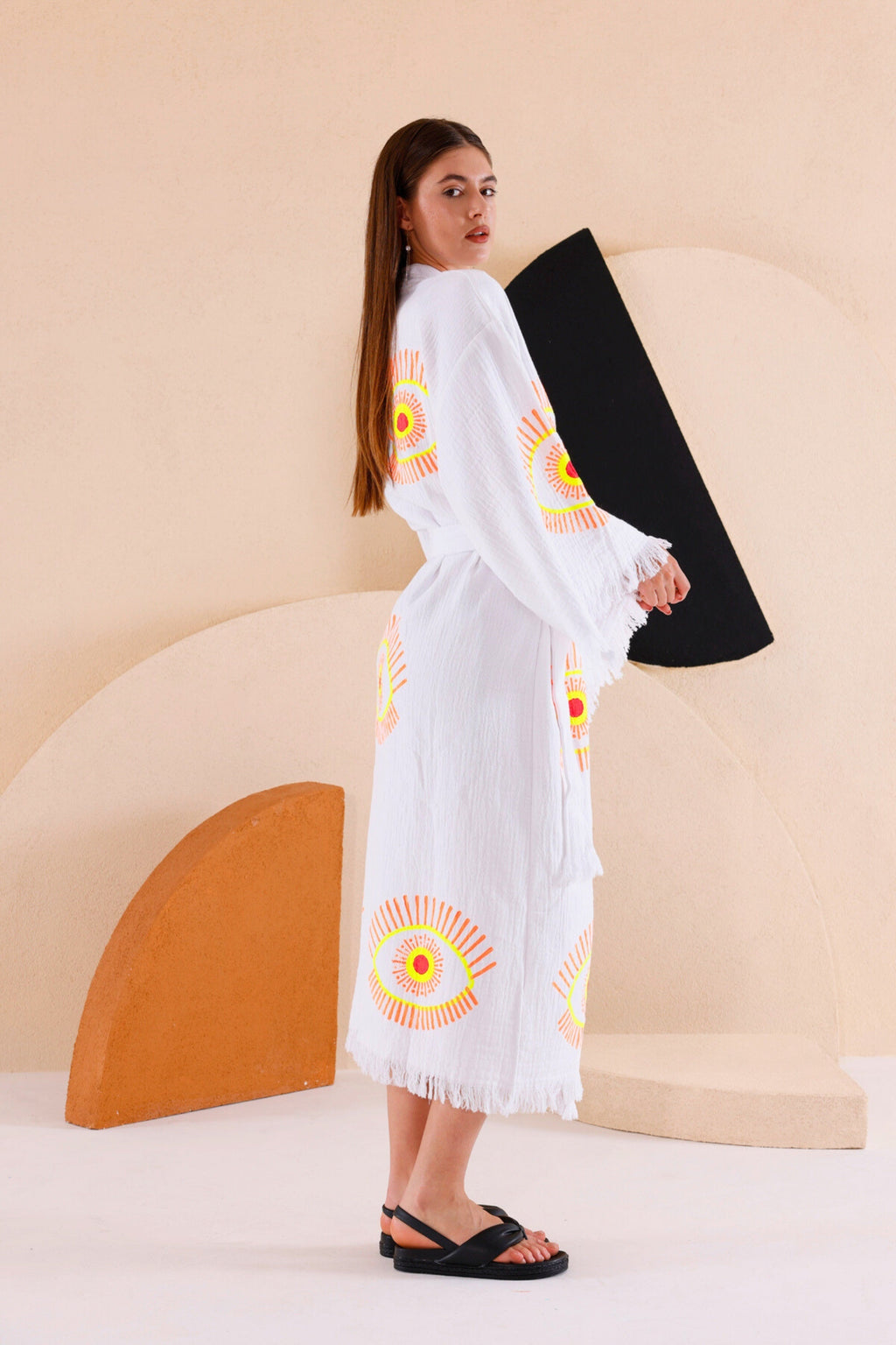 Neon Kimono in Organic Cotton