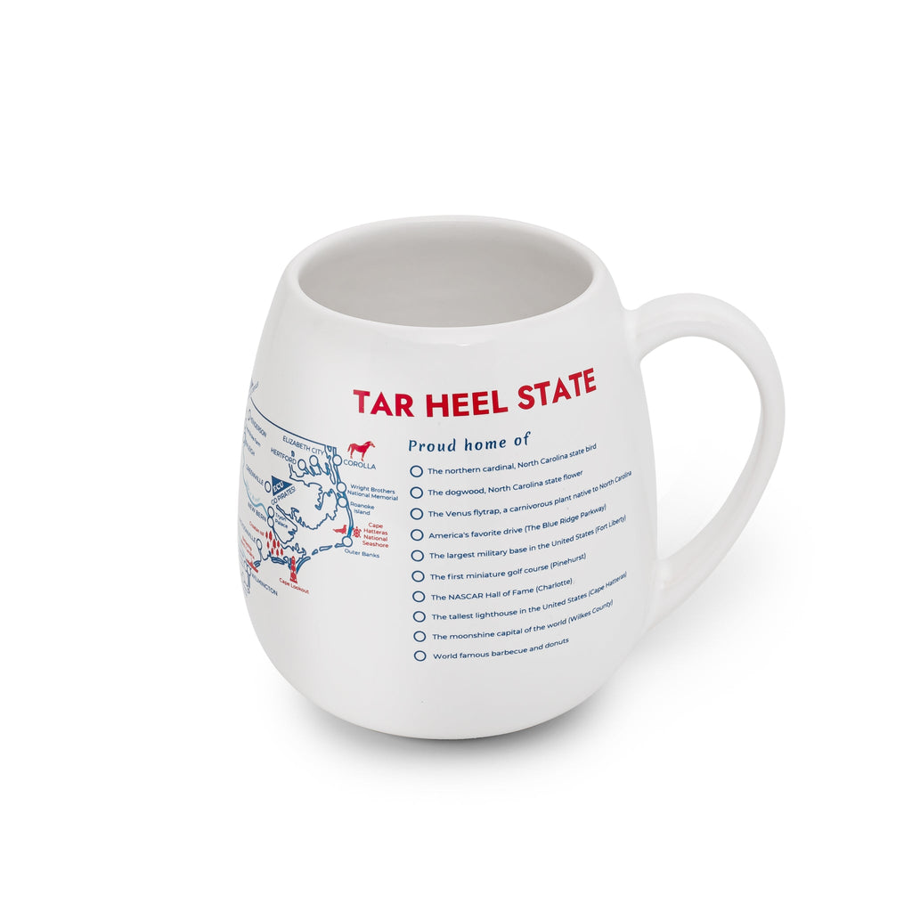 North Carolina Map Colour In Travel Mug