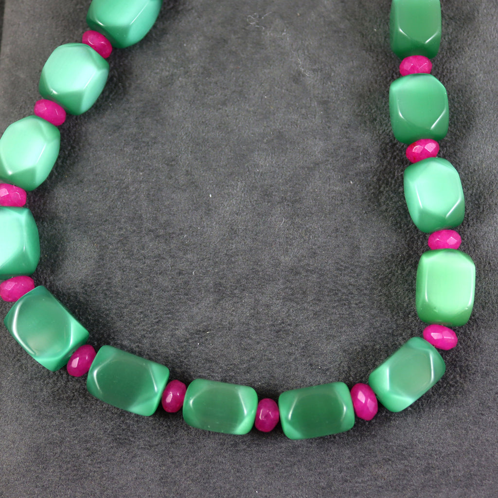 Green and Fuchsia Necklace
