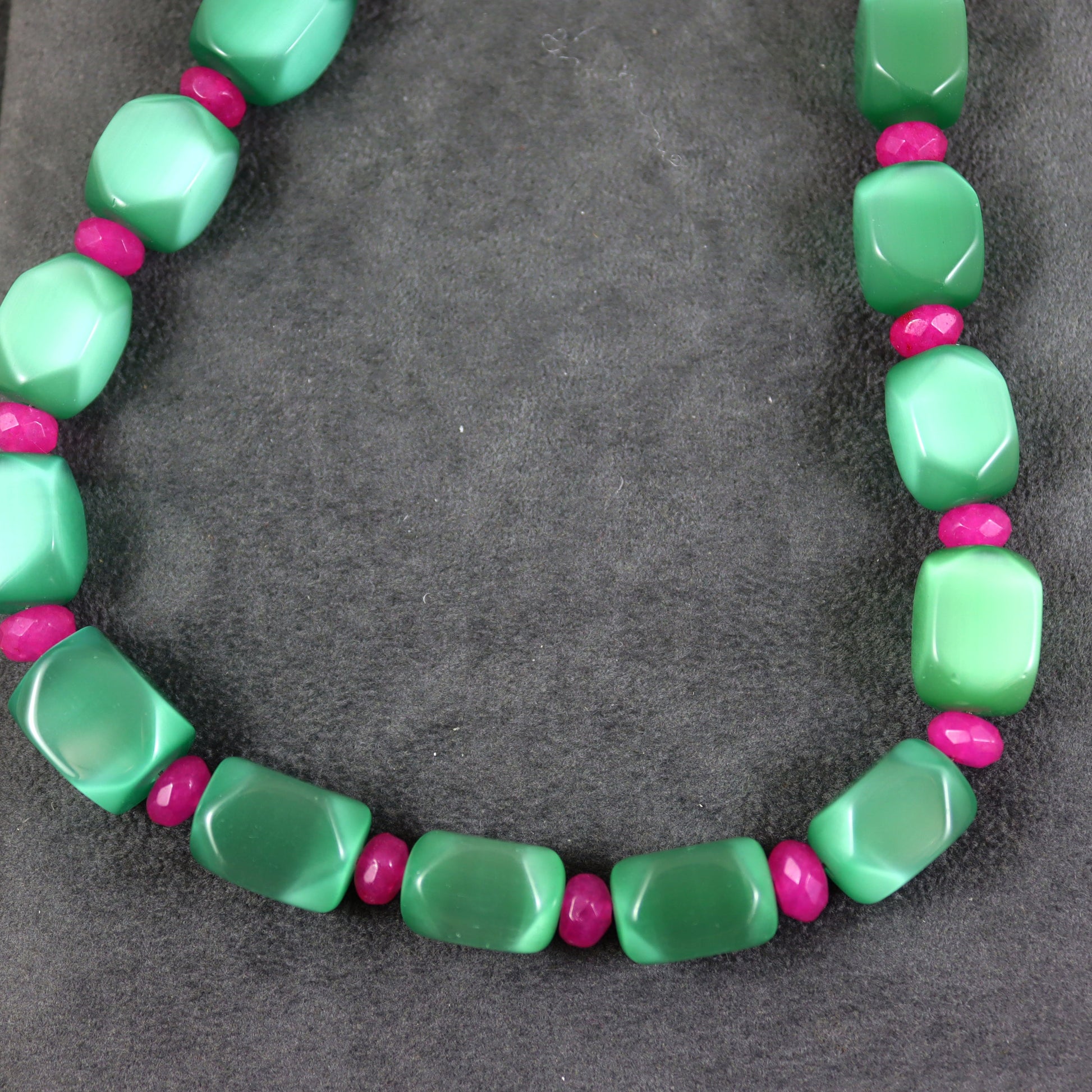 Green and Fuchsia Necklace
