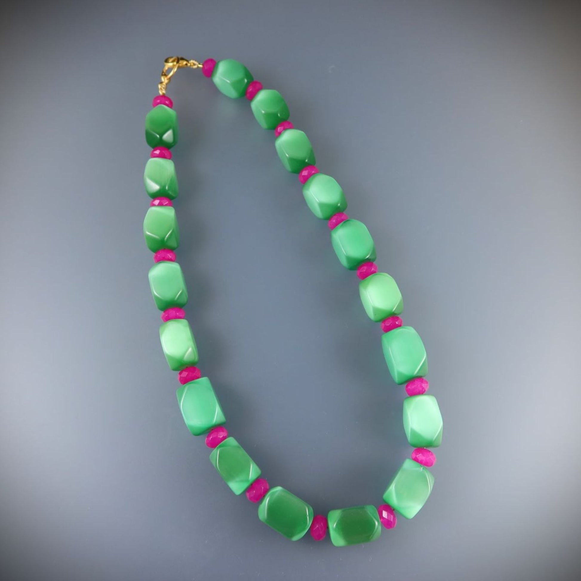 Green and Fuchsia Necklace