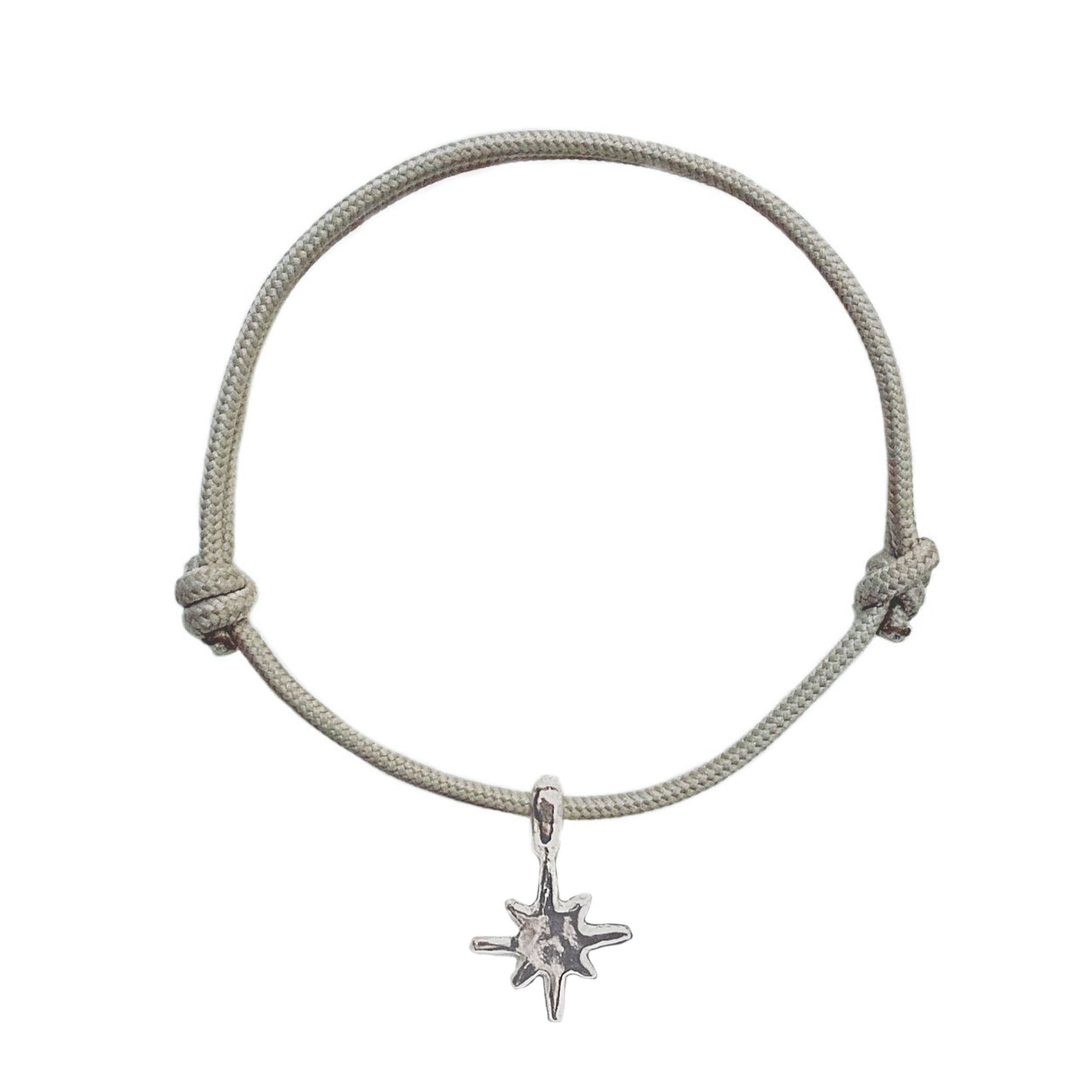 North Star Rope Bracelet in Recycled Silver