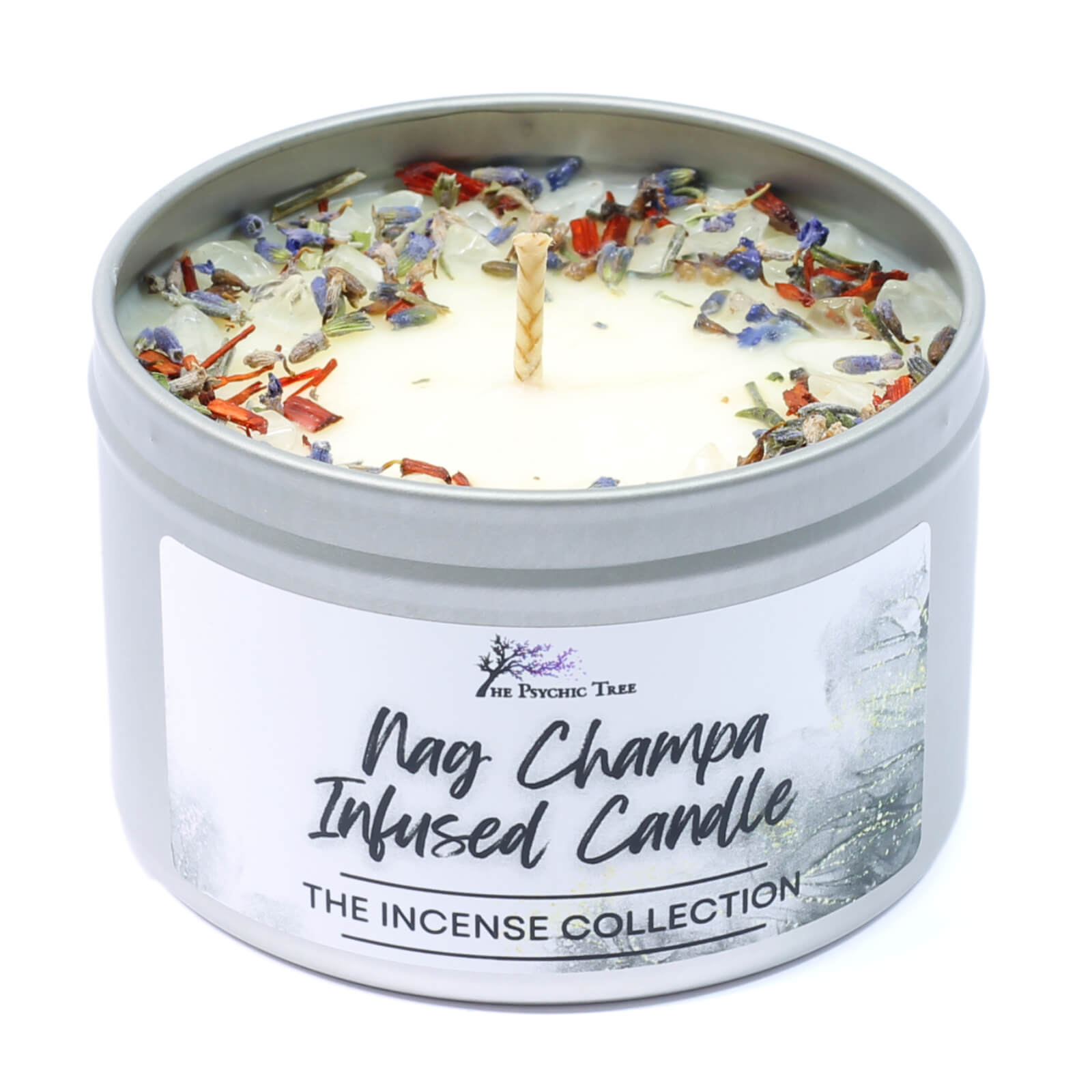 Nag Champa Crystal Infused Scented Candle