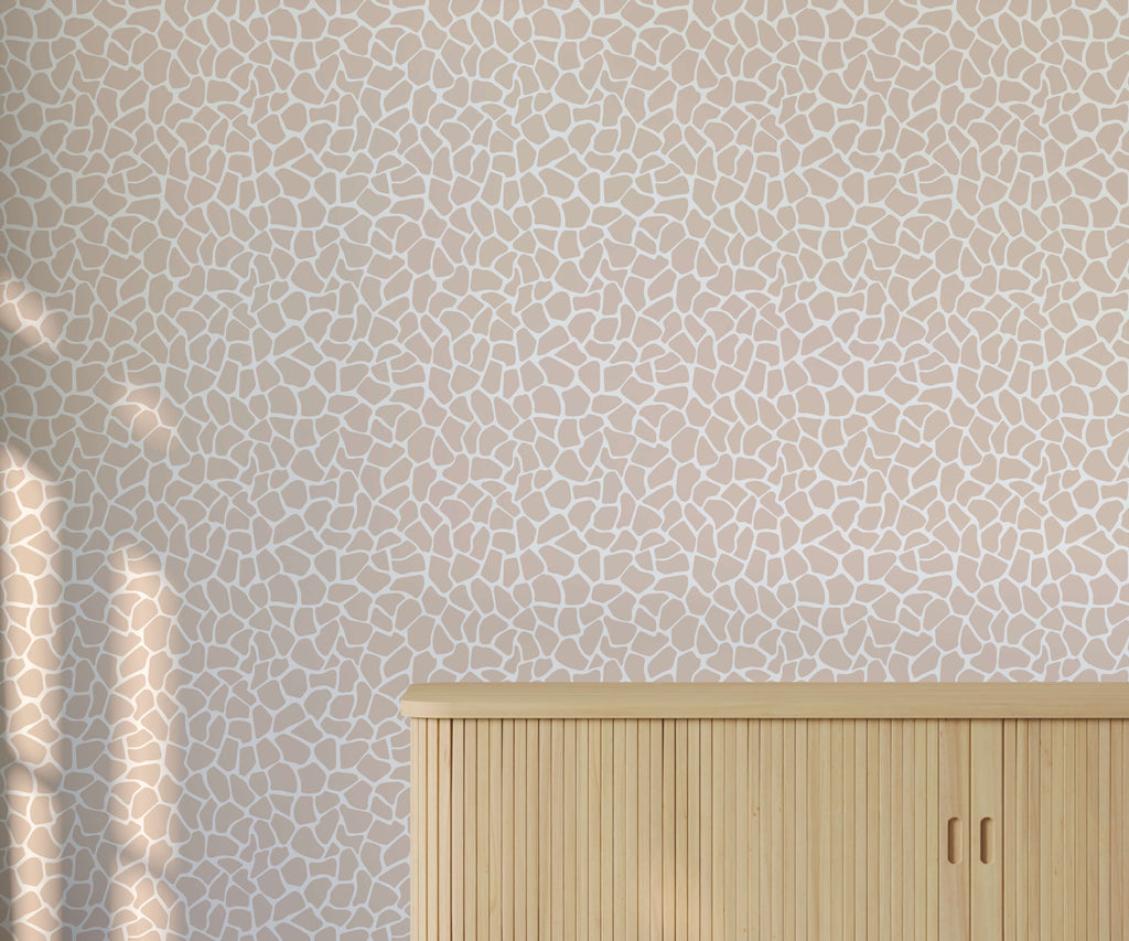 Giraffe Print Wallpaper Modern Minimalist
