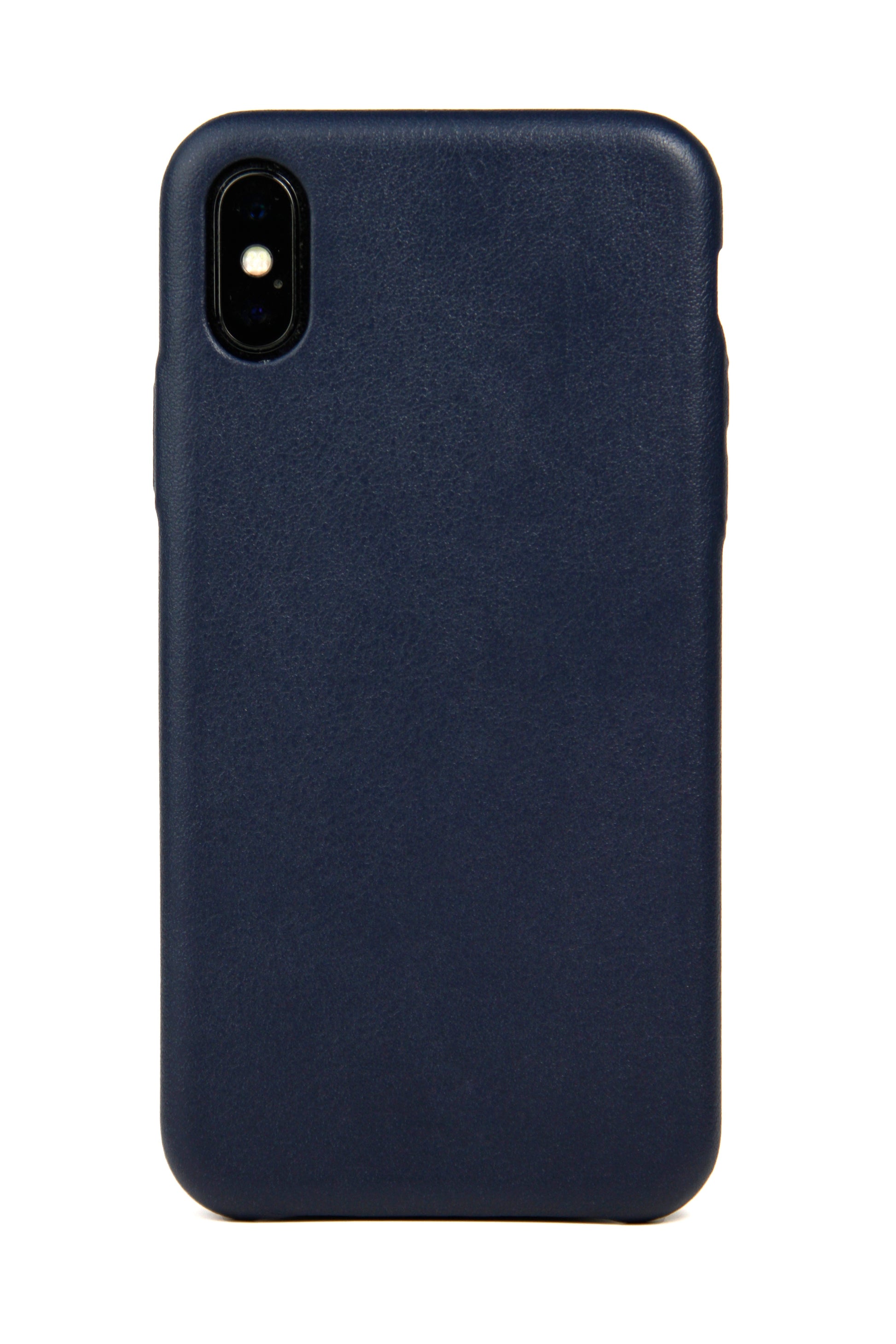 Navy Leather iPhone X Case