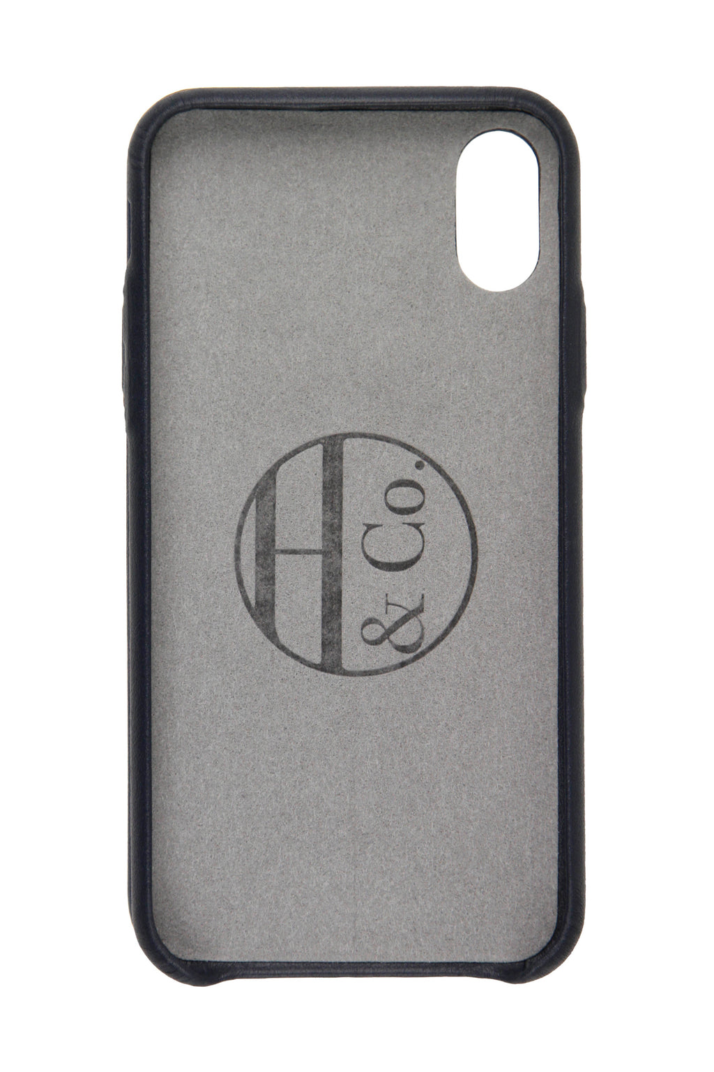 Navy Leather iPhone X Case