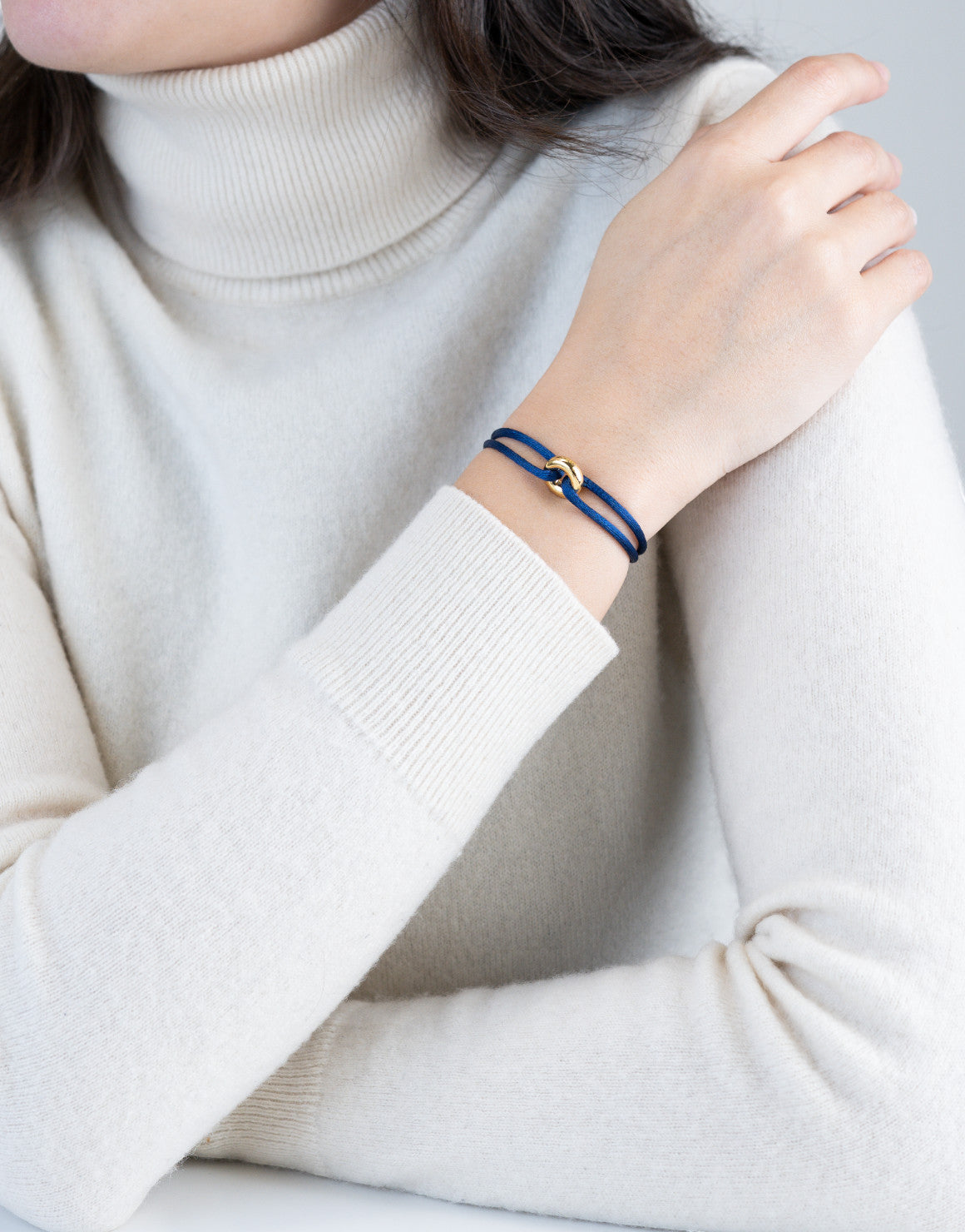 Golden Cord Bracelet Handcrafted in Sterling Silver