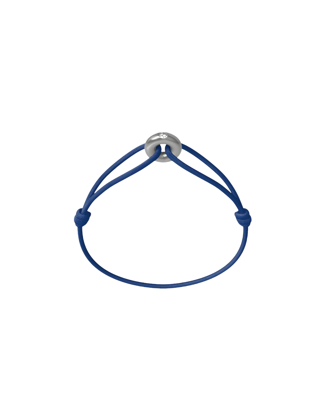 Mini Silver Diamond Cord Bracelet