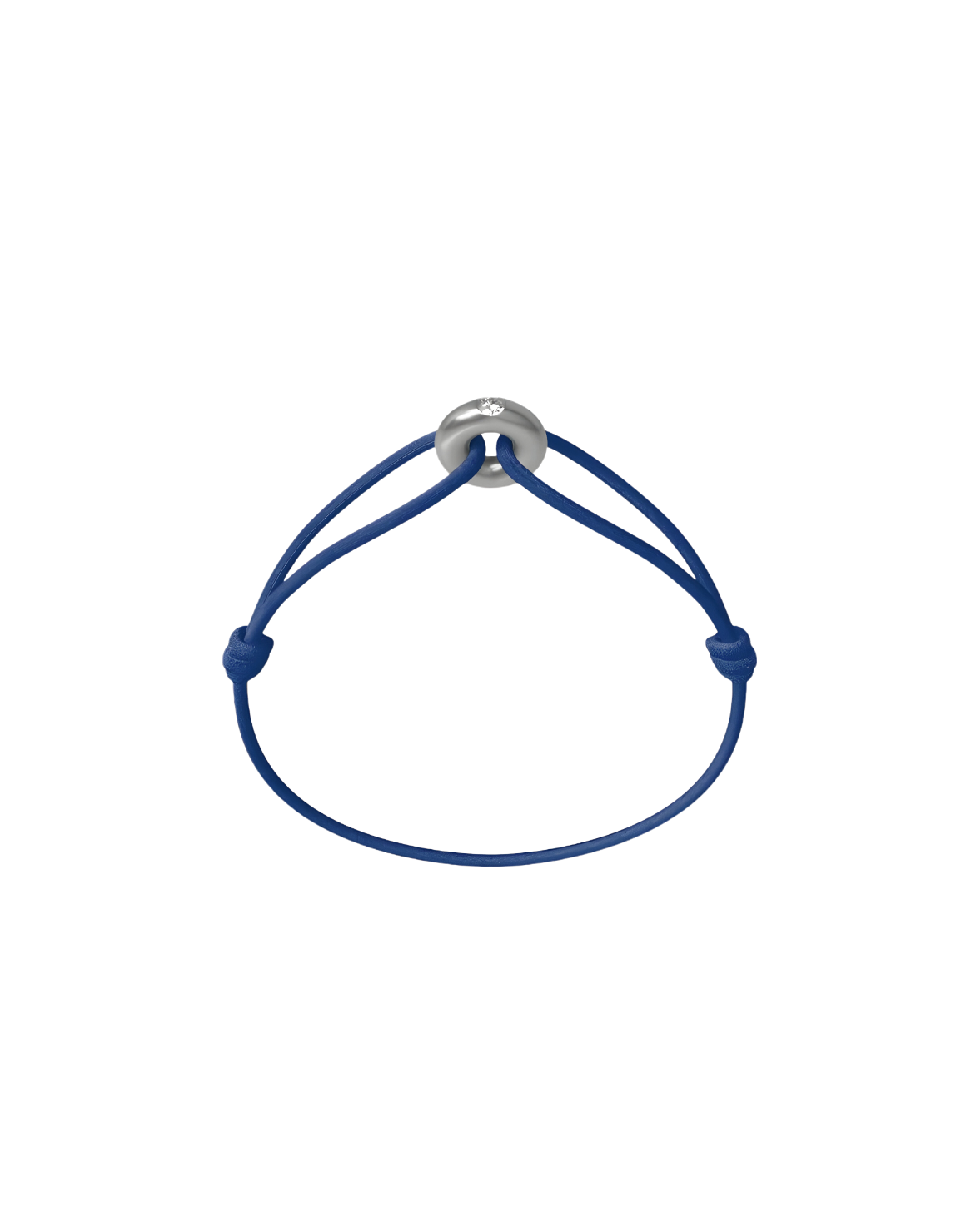 Mini Silver Diamond Cord Bracelet