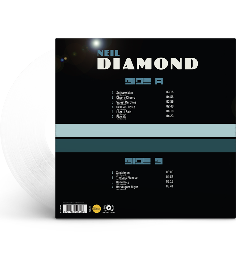Neil Diamond Live in Australia Limited Edition 12 Inch Clear Vinyl