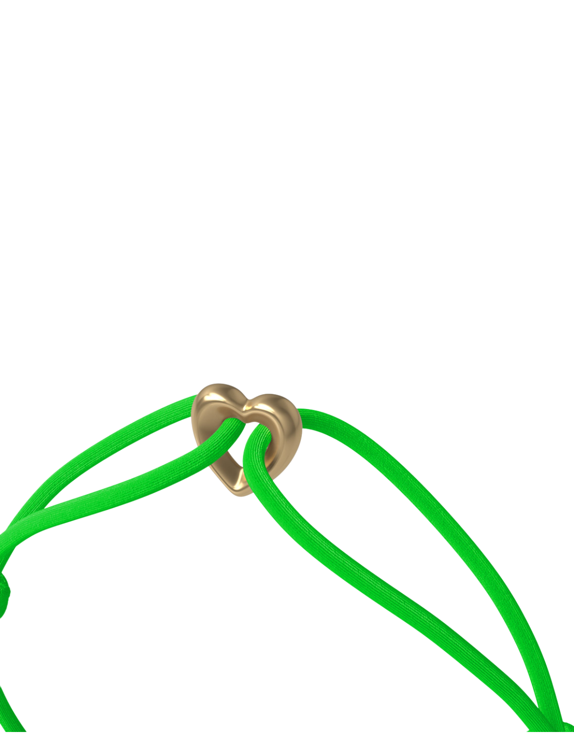 Golden Heart Cord Bracelet