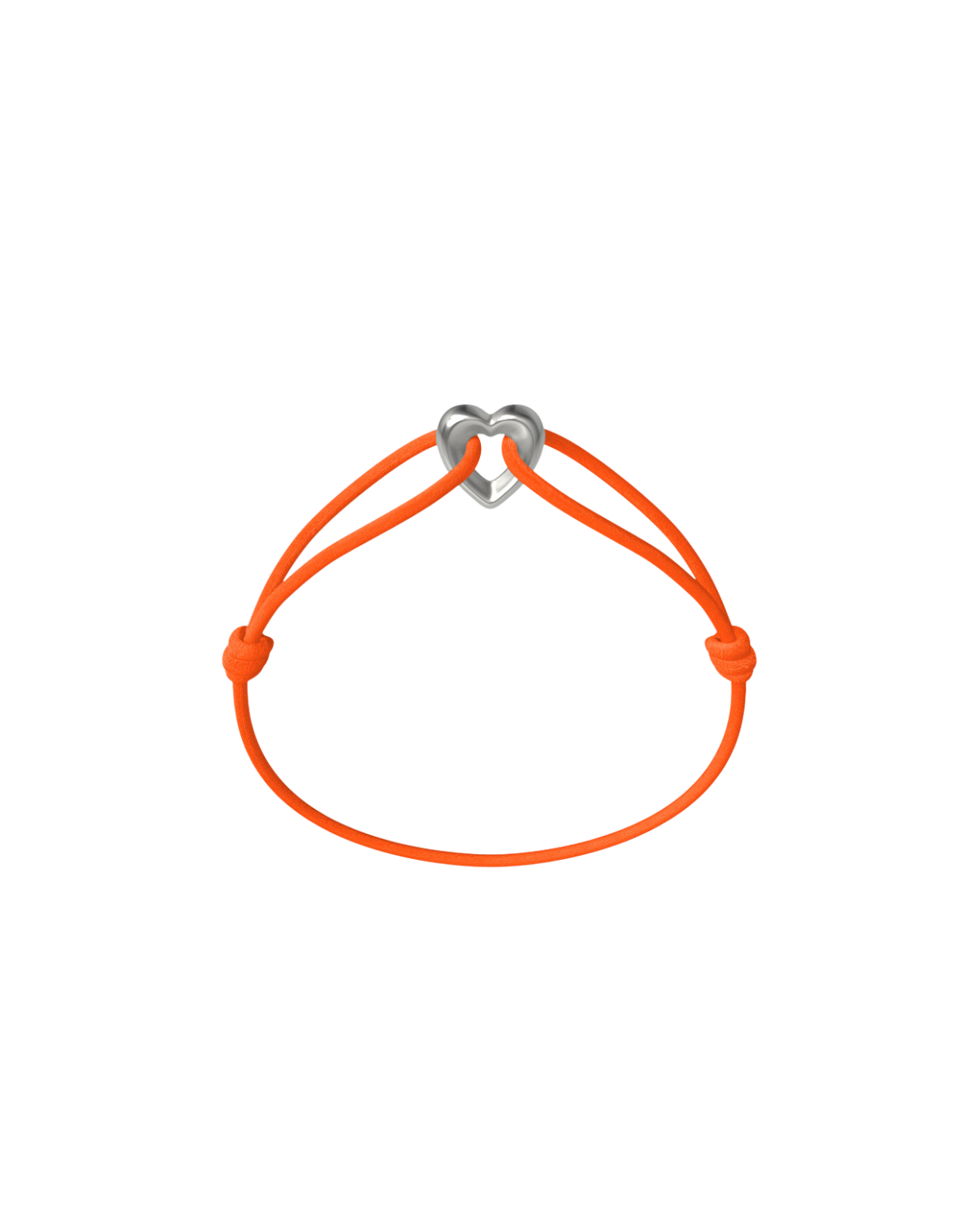Silver Heart Cord Bracelet