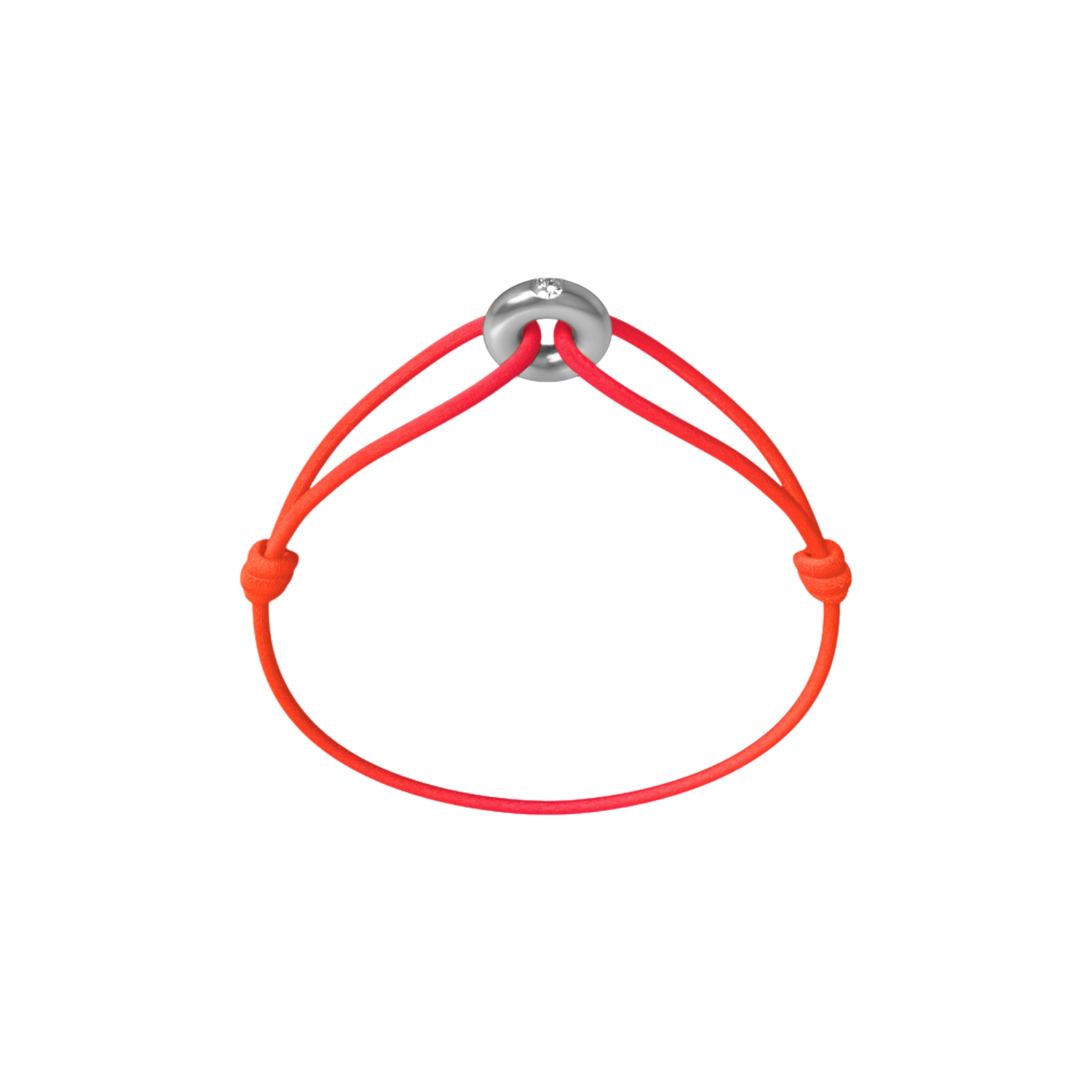 Mini Silver Diamond Cord Bracelet