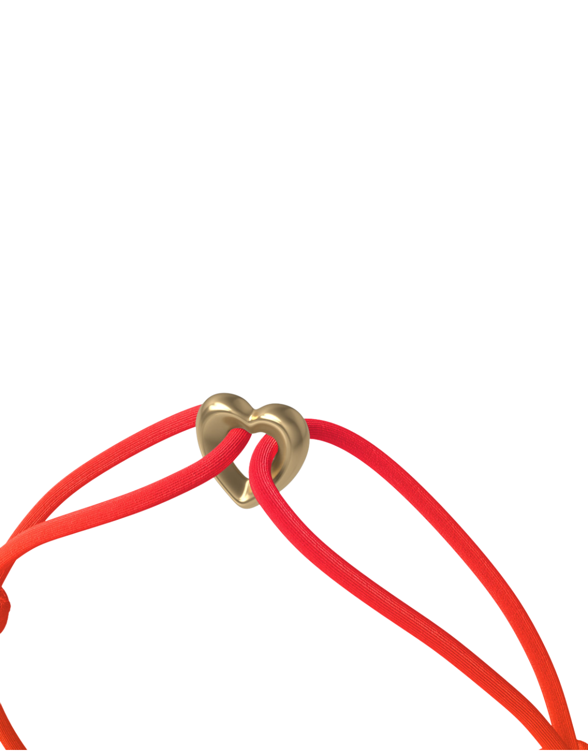 Golden Heart Cord Bracelet