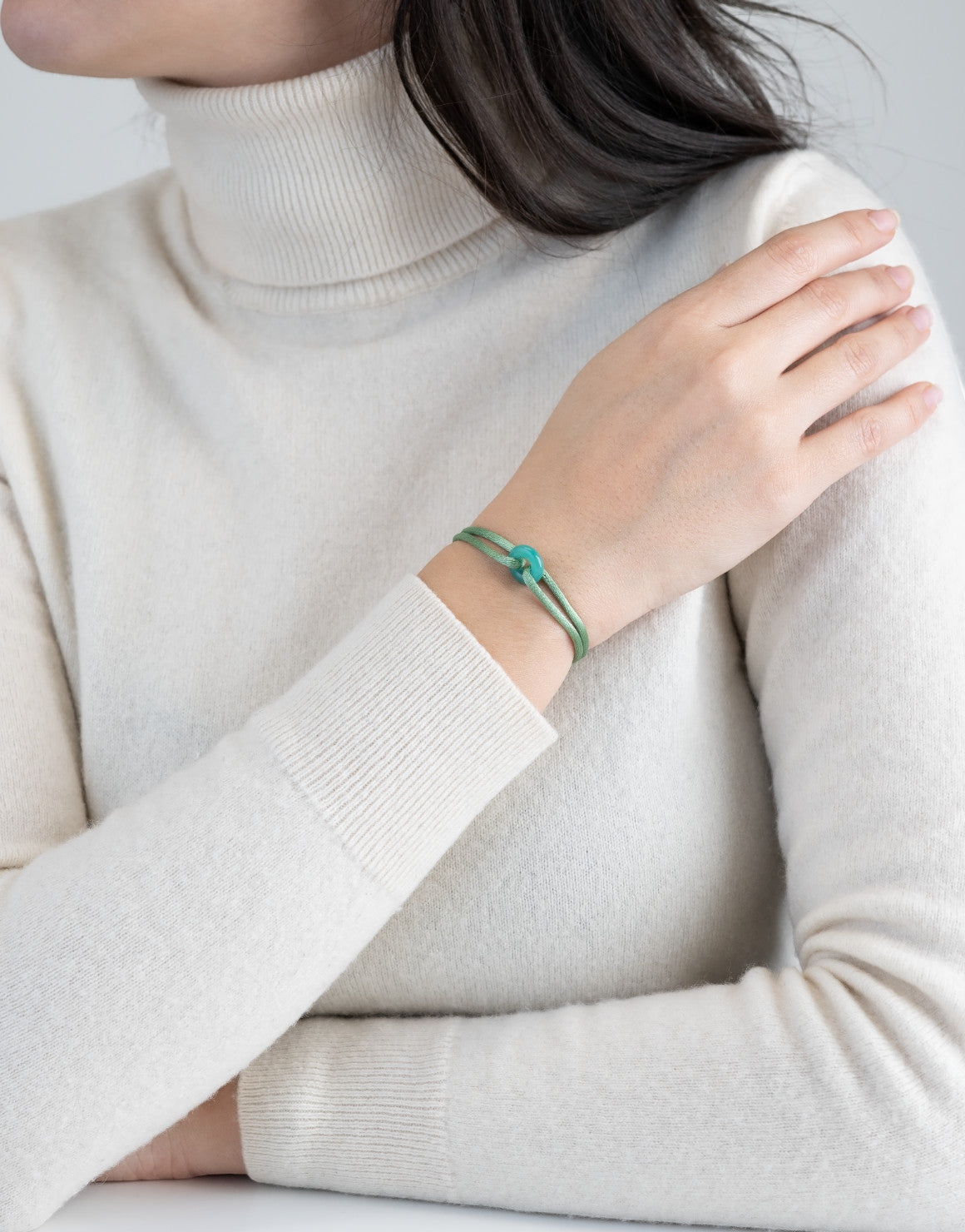 Soho Cord Bracelet with Jade Stone