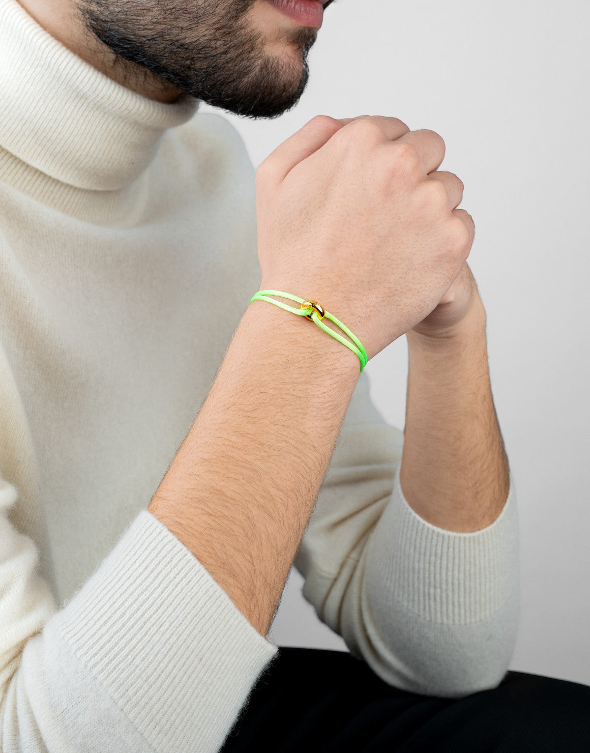 Golden Cord Bracelet Handcrafted in Sterling Silver