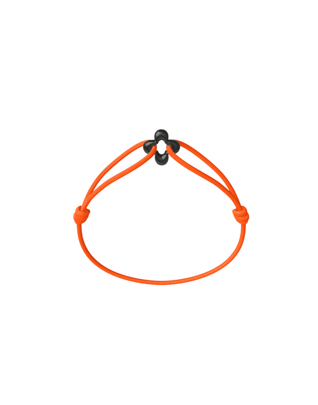 Mini Black Clover Onyx Cord Bracelet