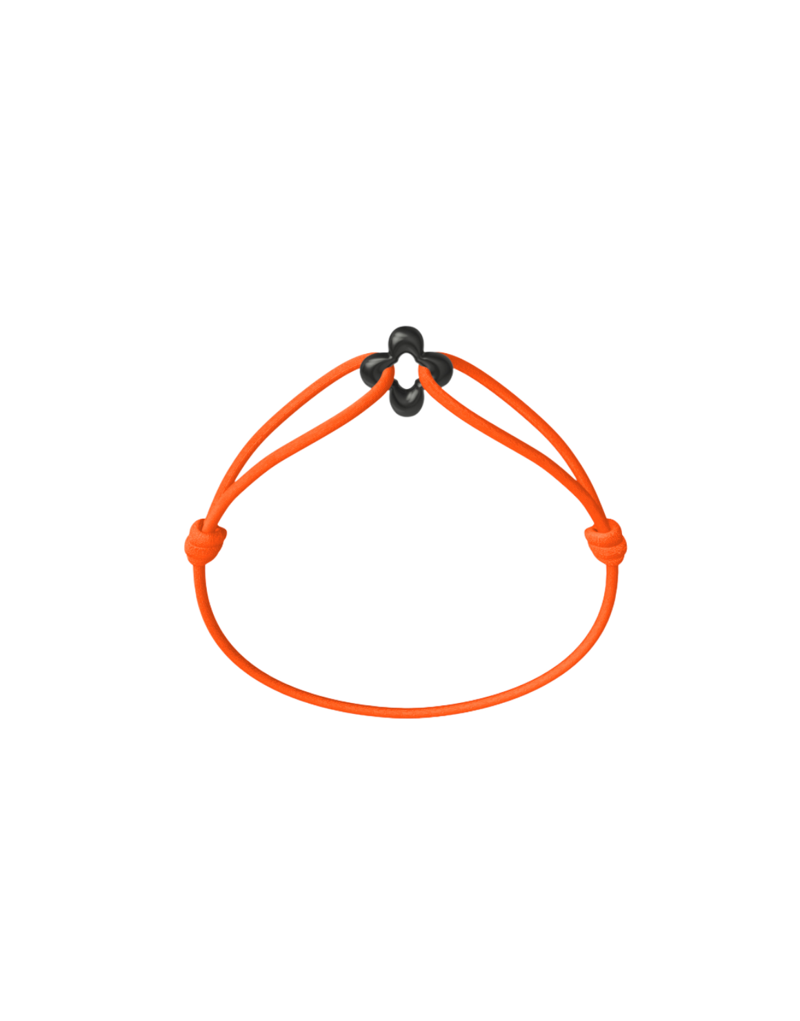 Mini Black Clover Onyx Cord Bracelet